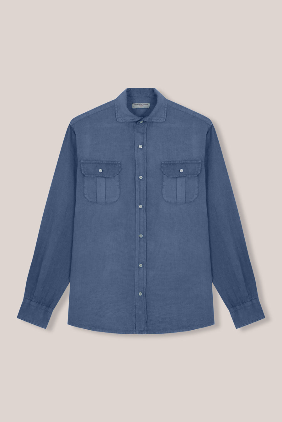 Camisa de Lino Dos Bolsillos - Azul Petróleo - Fernando de Cárcer