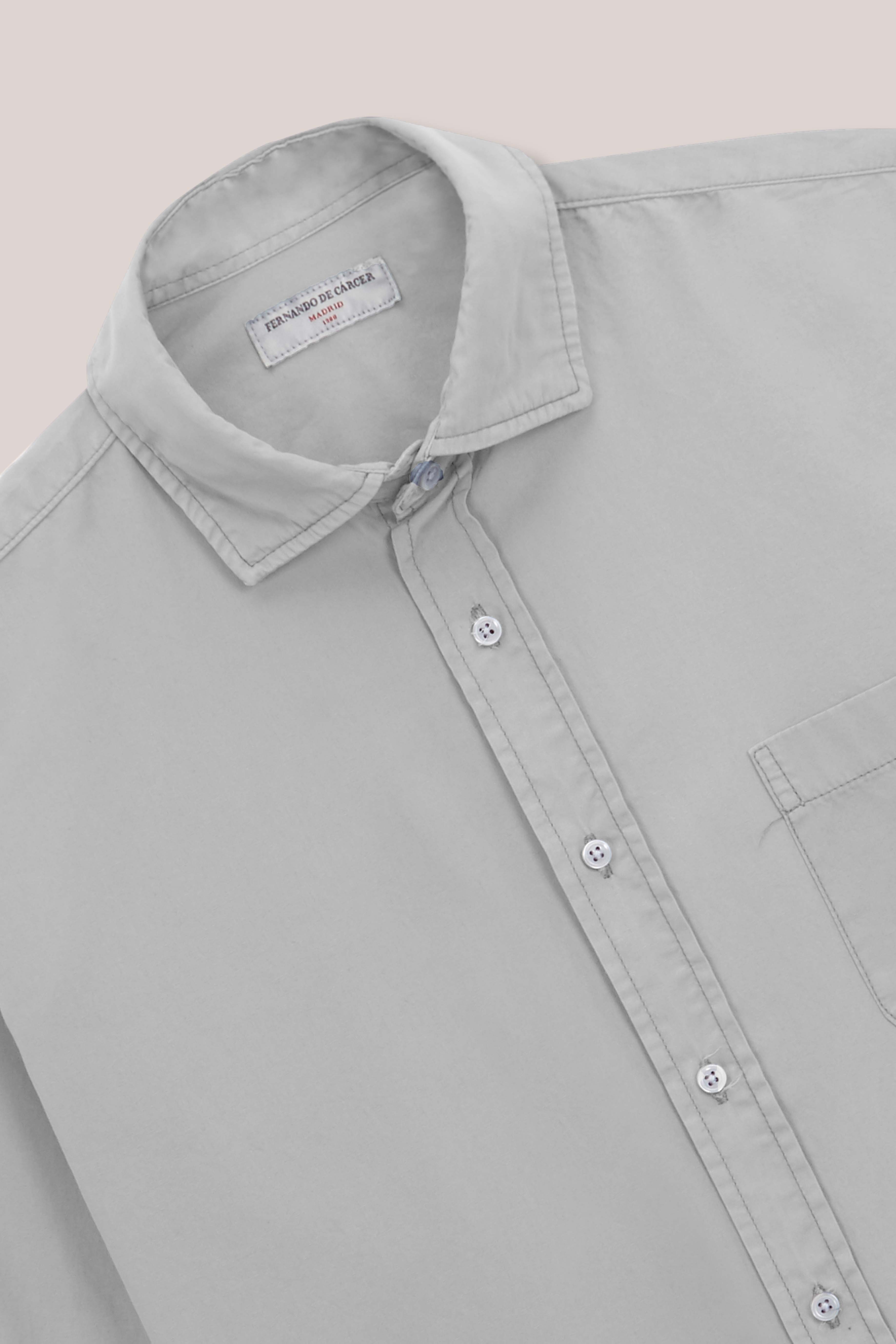 Camisa De Popelín Bolsillo - Verde Claro