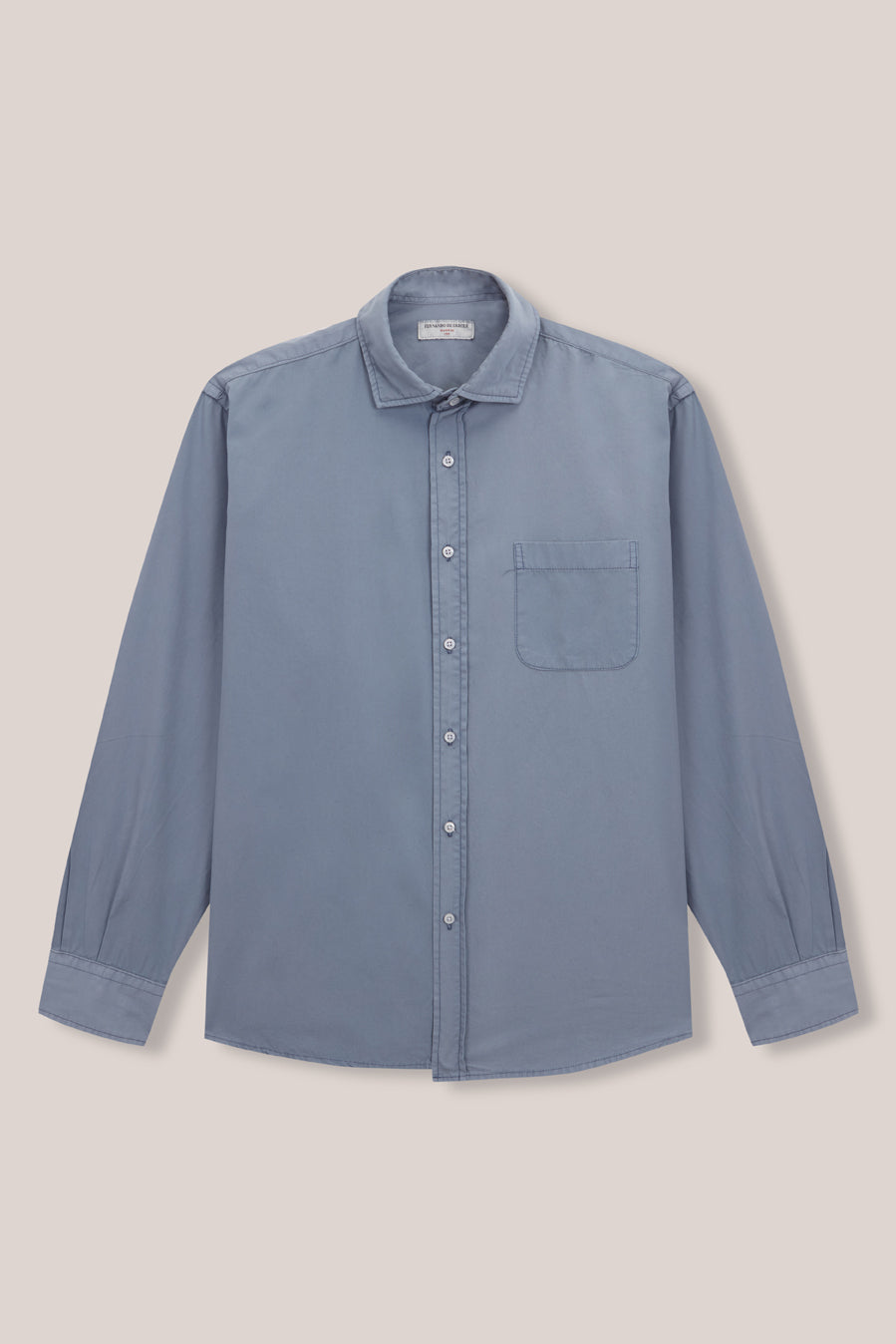Camisa De Popelín Bolsillo - Azul Petróleo - Fernando de Cárcer
