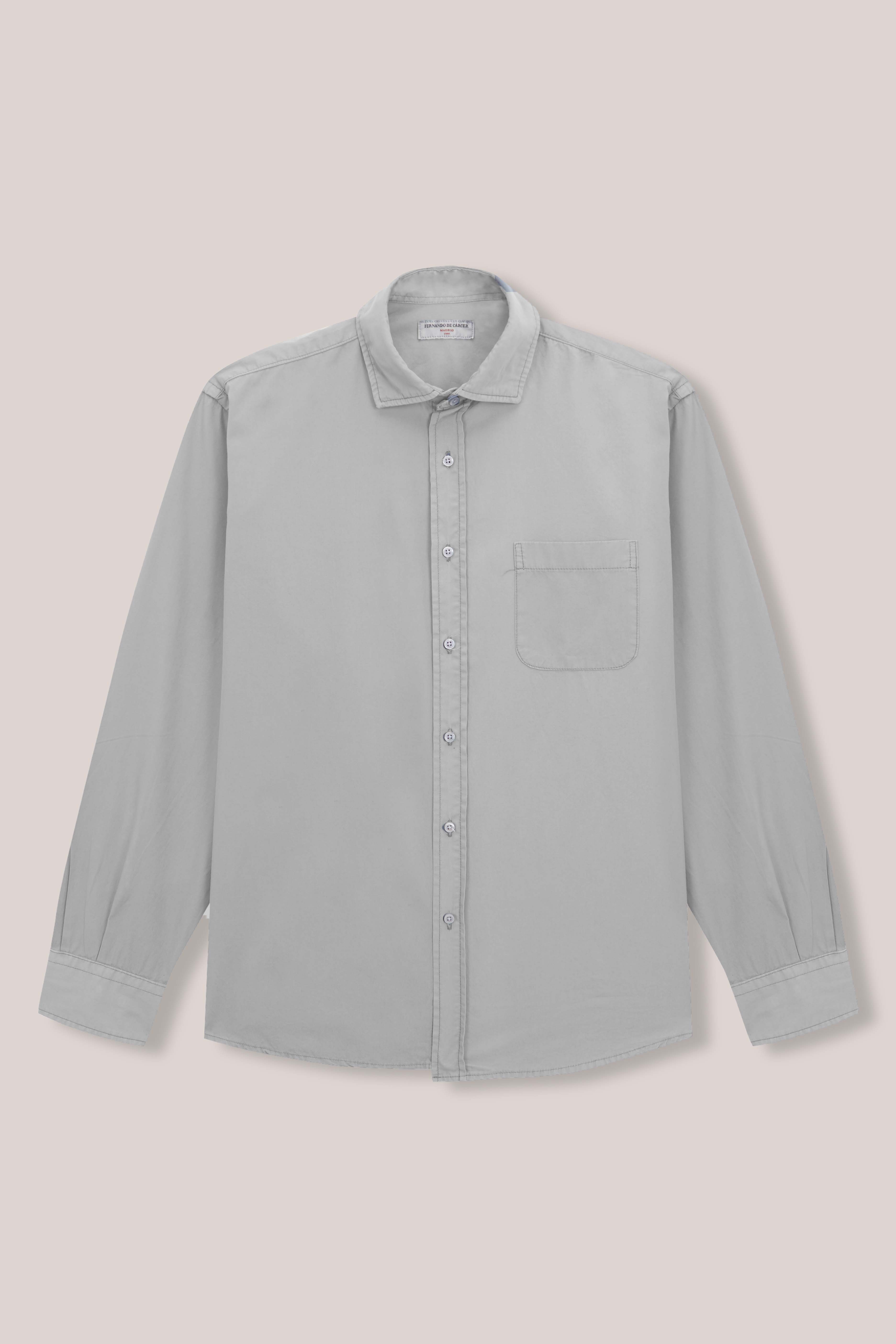 Camisa De Popelín Bolsillo - Verde Claro