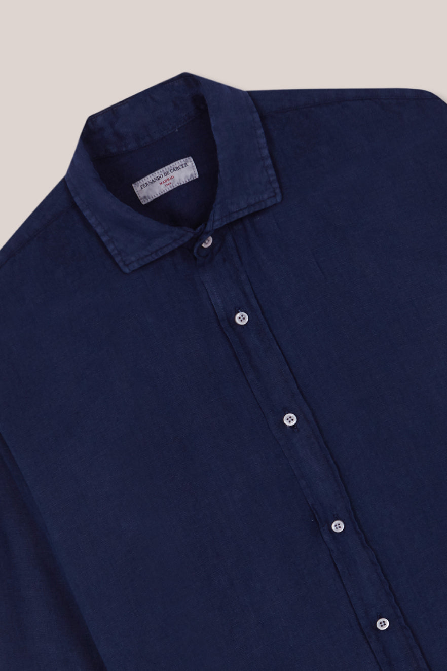 Camisa de Lino - Azul Marino - Fernando de Cárcer