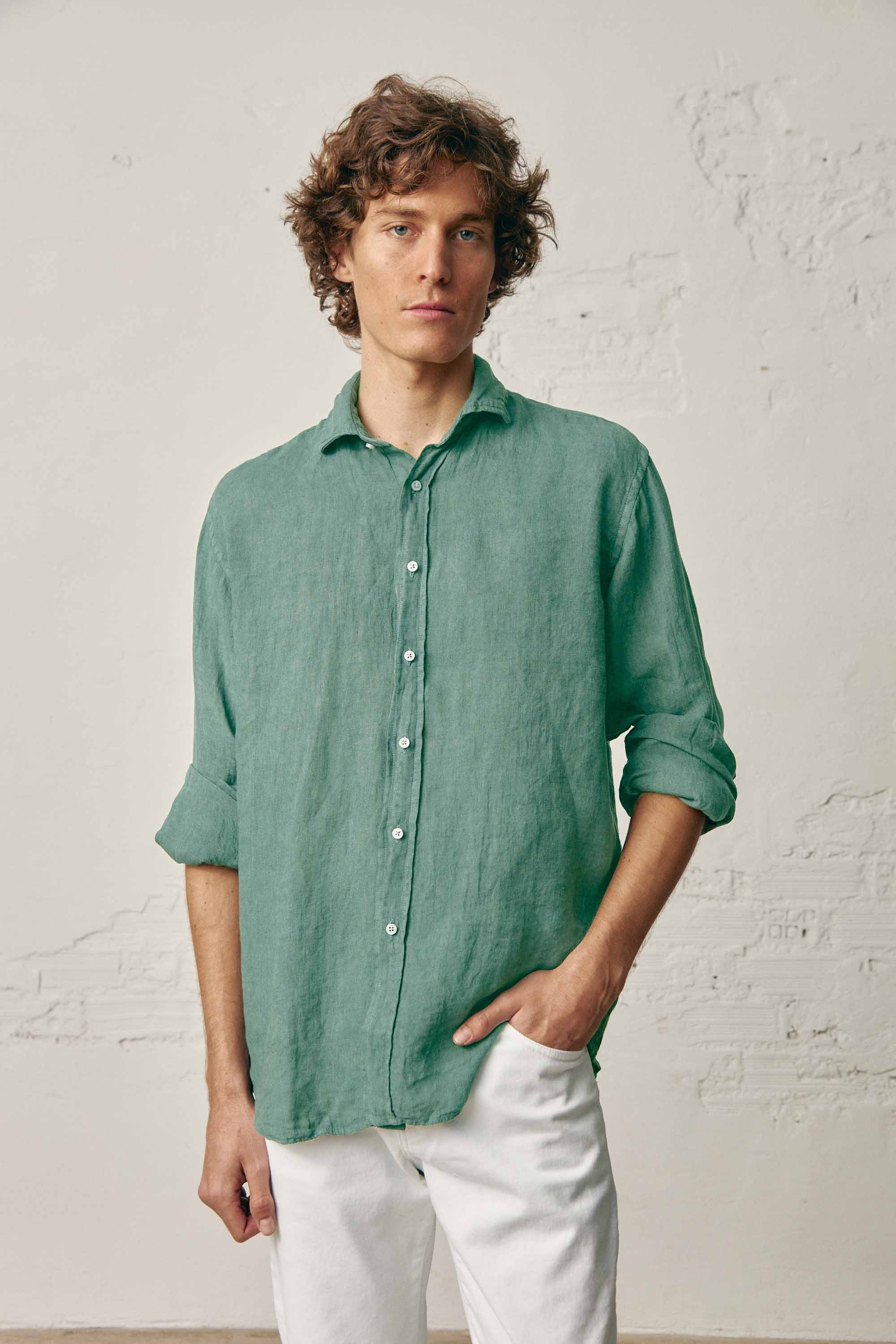 Camisa de Lino - Verde - Fernando de Cárcer