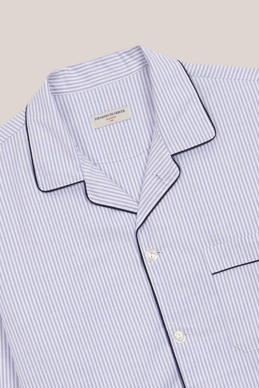 Pijama - Oxford Rayas Azul y Blanco - Fernando de Cárcer