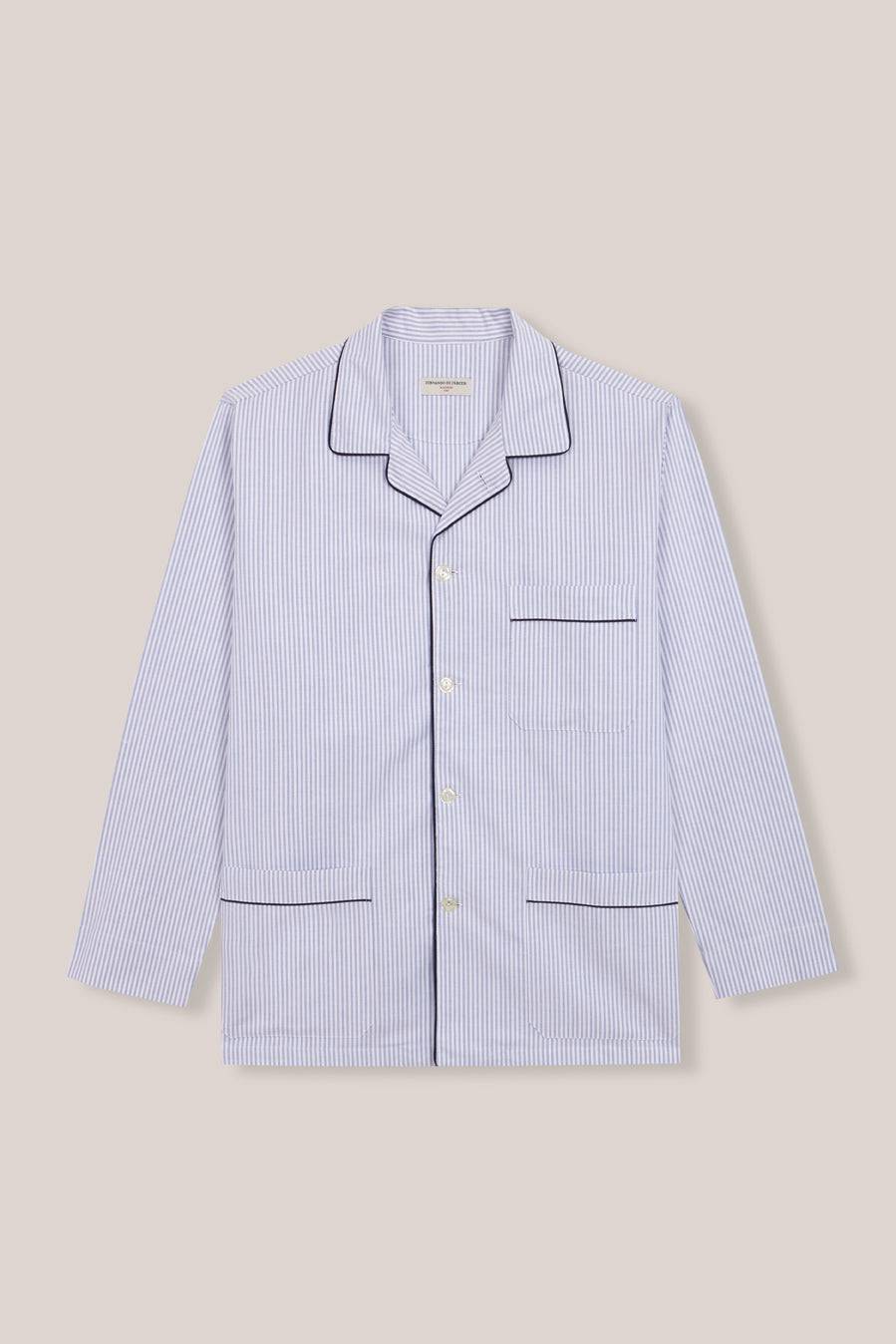 Pijama - Oxford Rayas Azul y Blanco - Fernando de Cárcer