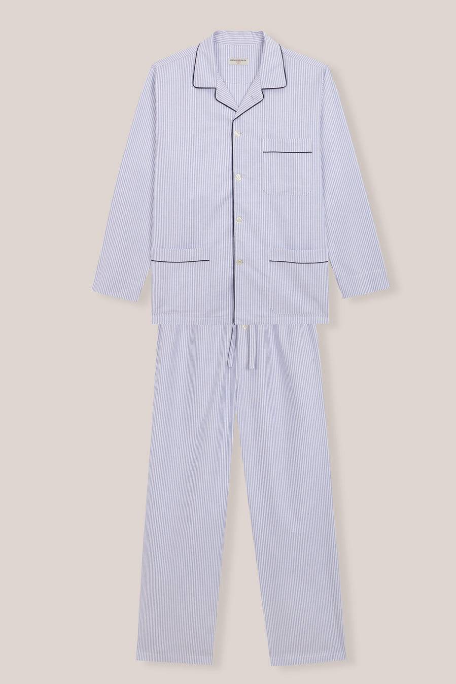 Pijama - Oxford Rayas Azul y Blanco - Fernando de Cárcer