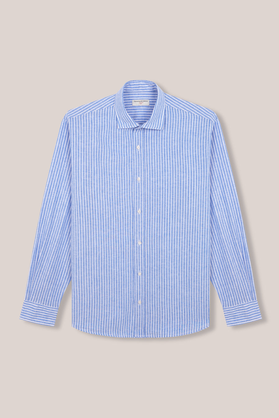 Camisa de Lino - Rayas Azul y Blanco - Fernando de Cárcer
