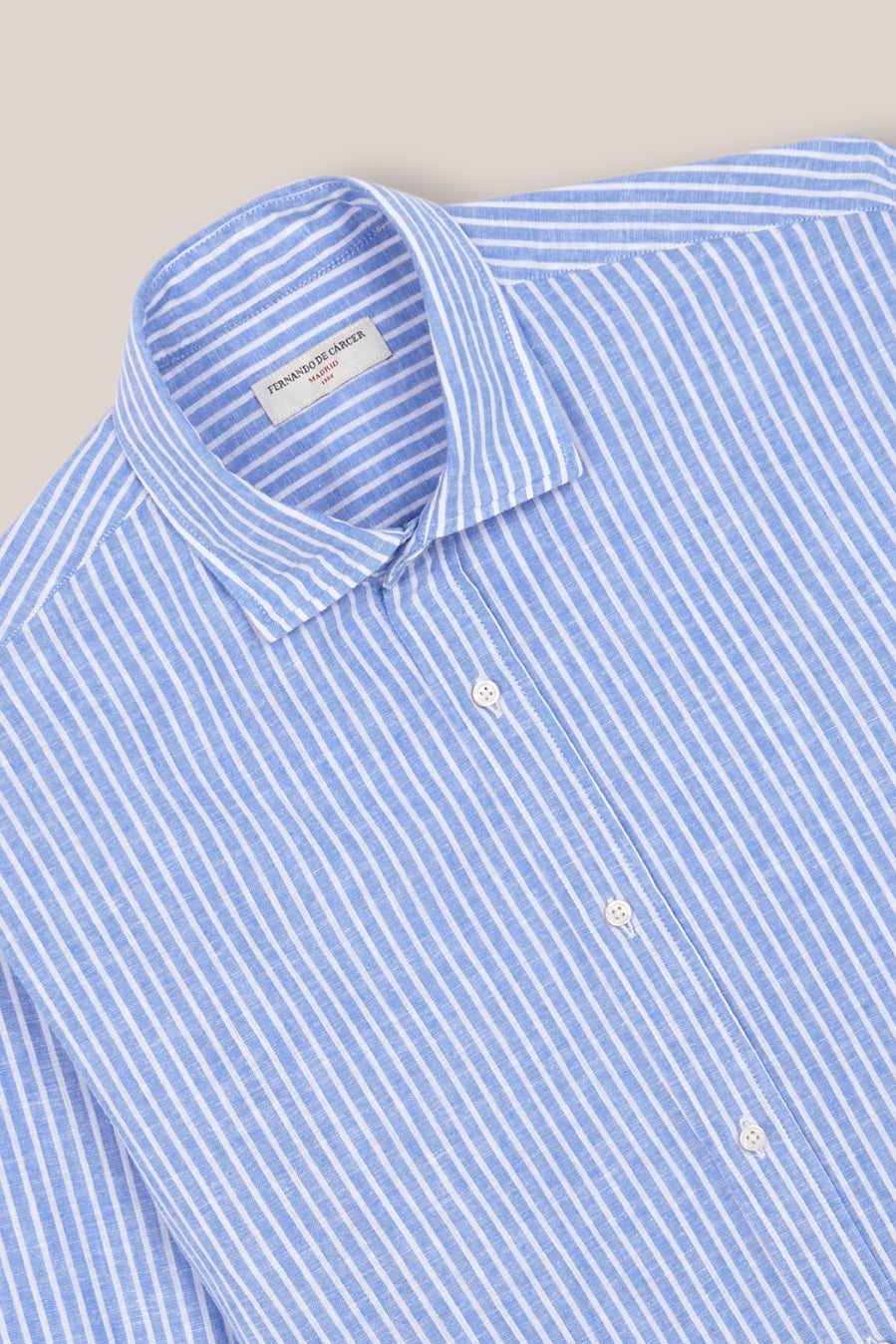 Camisa de Lino - Rayas Azul y Blanco - Fernando de Cárcer