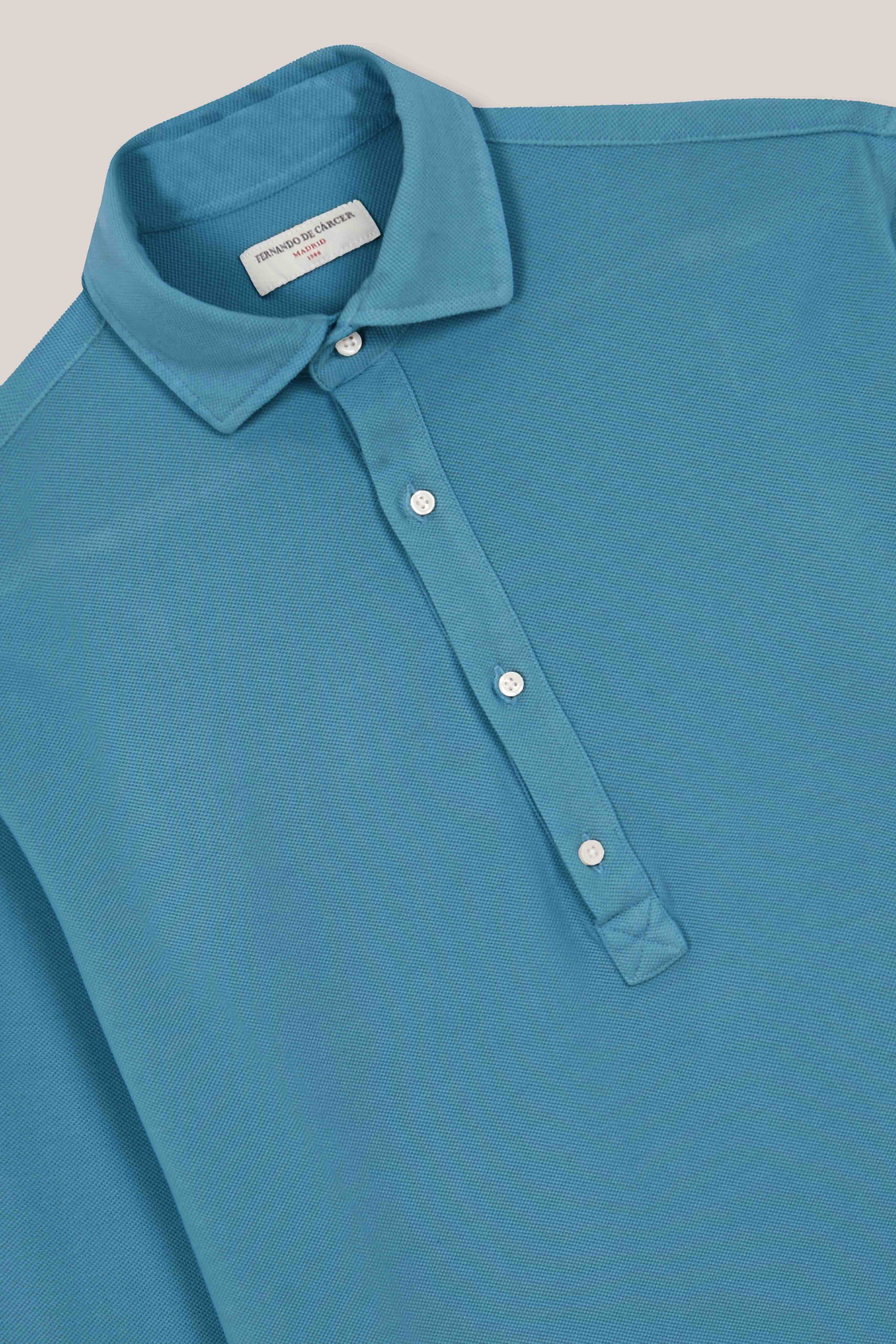 Polera de Piqué - Azul Turquesa - Fernando de Cárcer