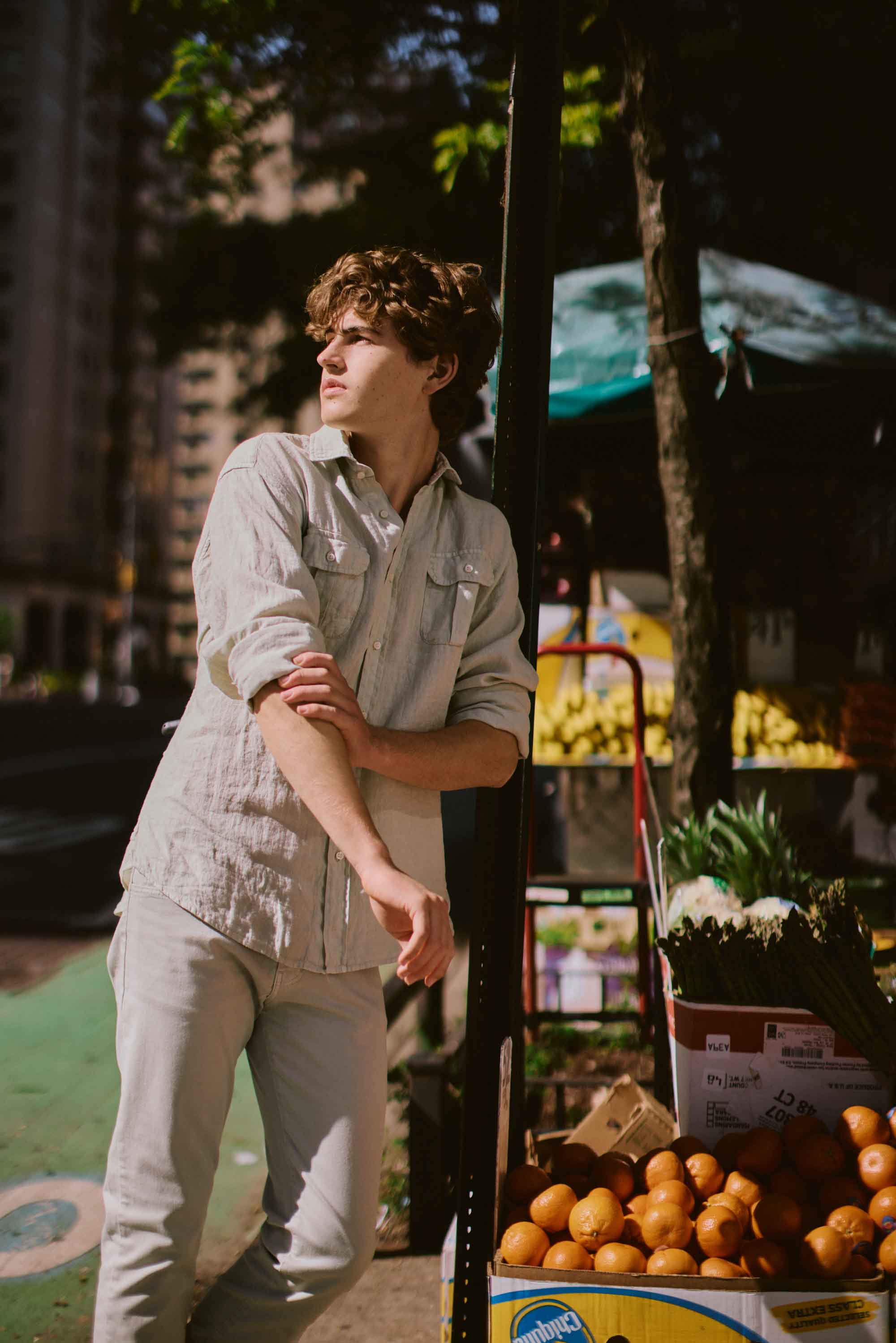 Camisa de Lino Dos Bolsillos - Piedra - Fernando de Cárcer