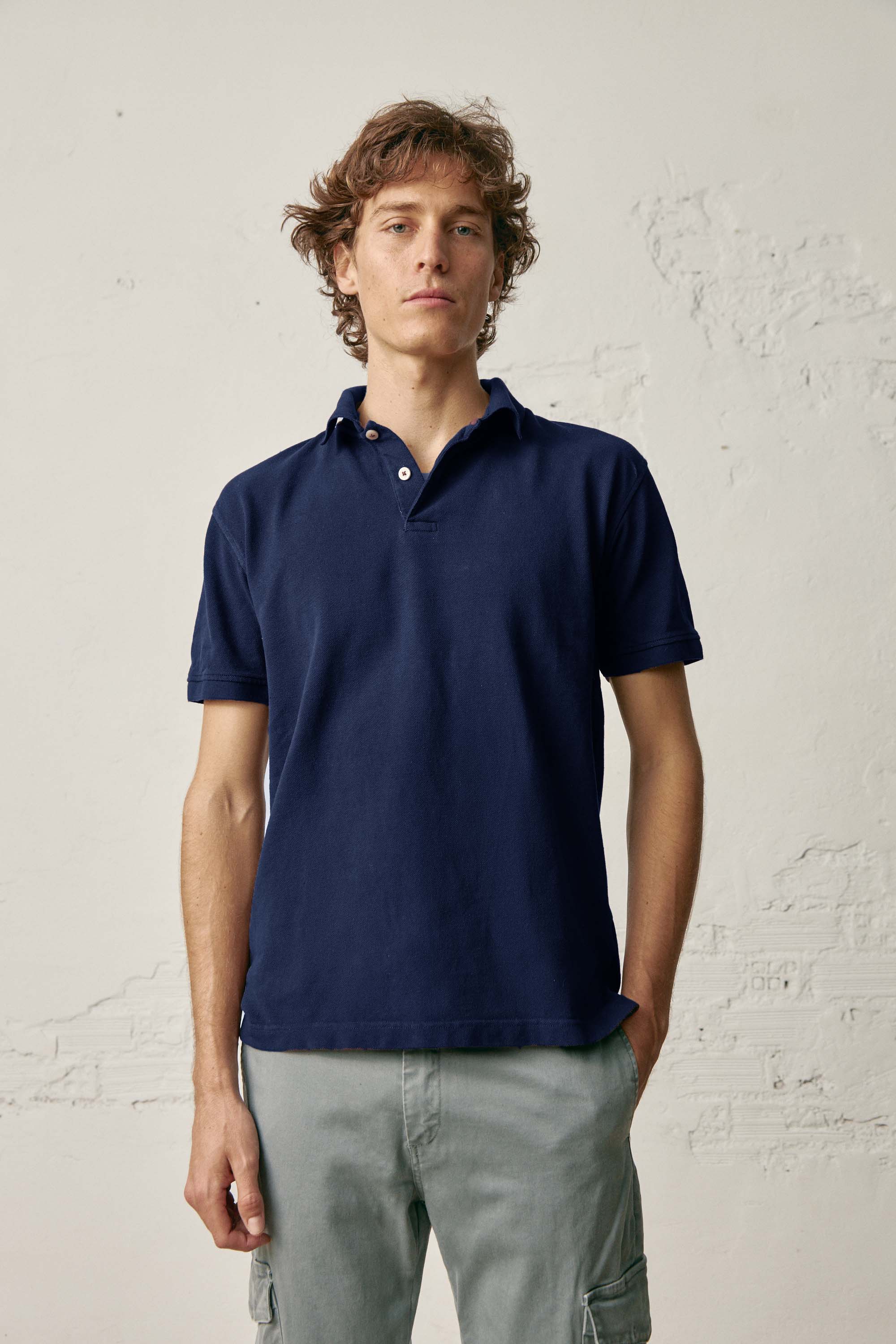 Polo Manga Corta - Azul Marino - Fernando de Cárcer