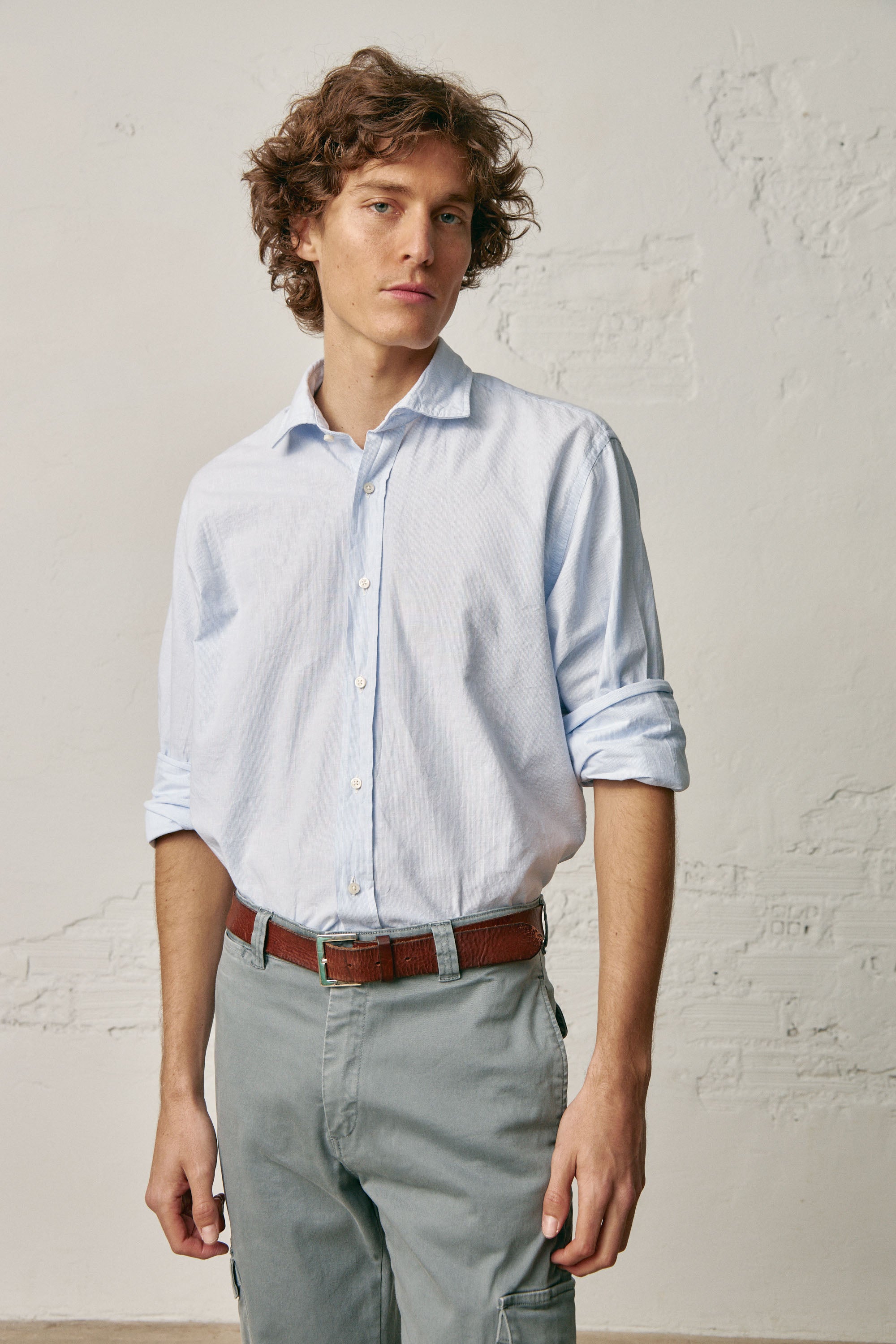 Camisa de Agodon - Azul Mil Rayas - Fernando de Cárcer