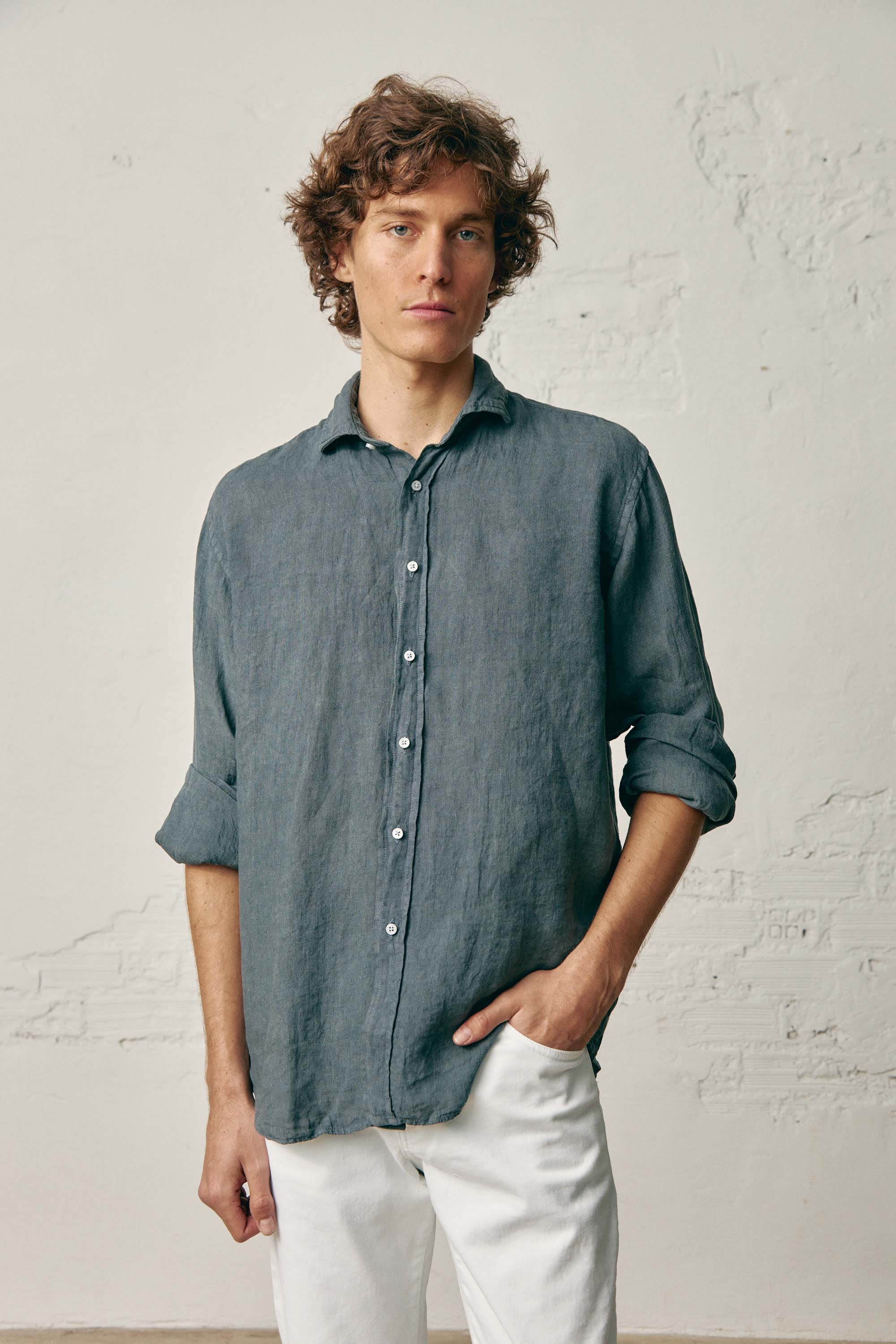 Camisa de Lino - Plomo - Fernando de Cárcer