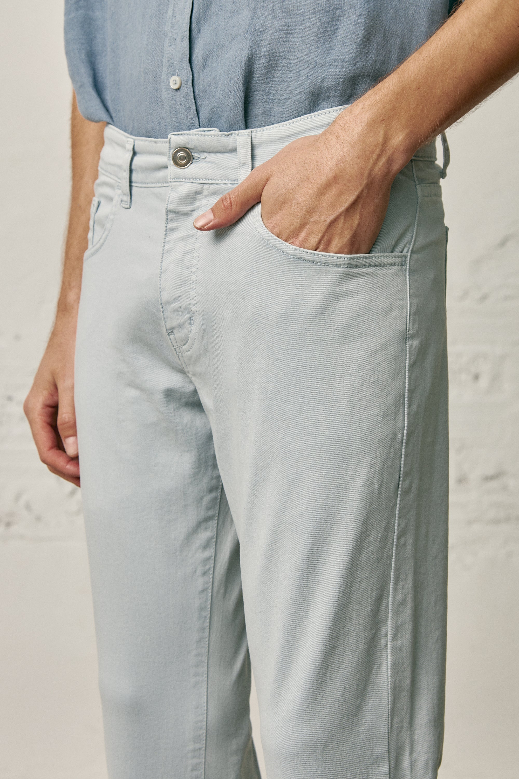 Pantalón Cinco Bolsillos - Gris Claro - Fernando de Cárcer