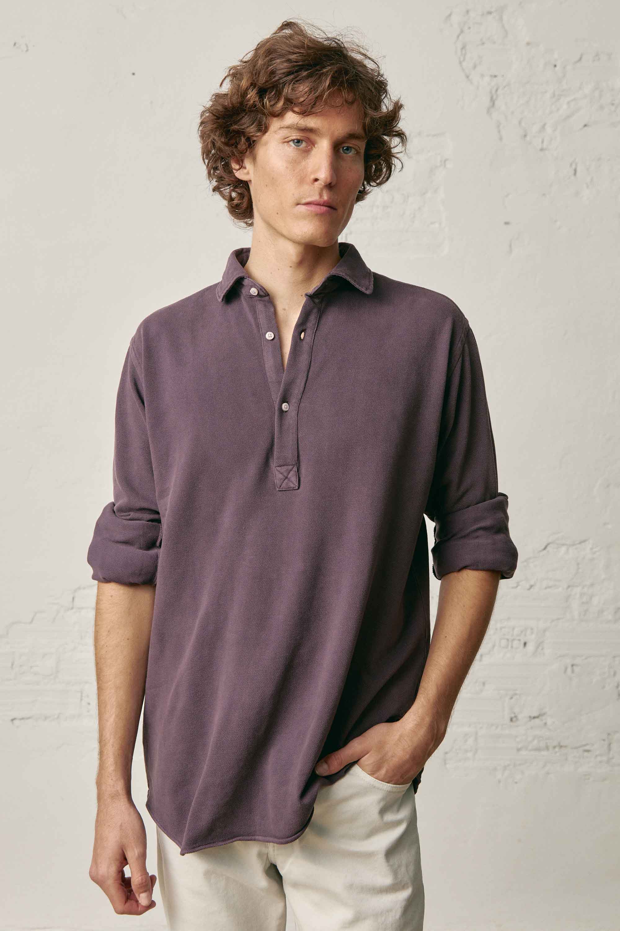 Polera de Piqué - Burdeos - Fernando de Cárcer