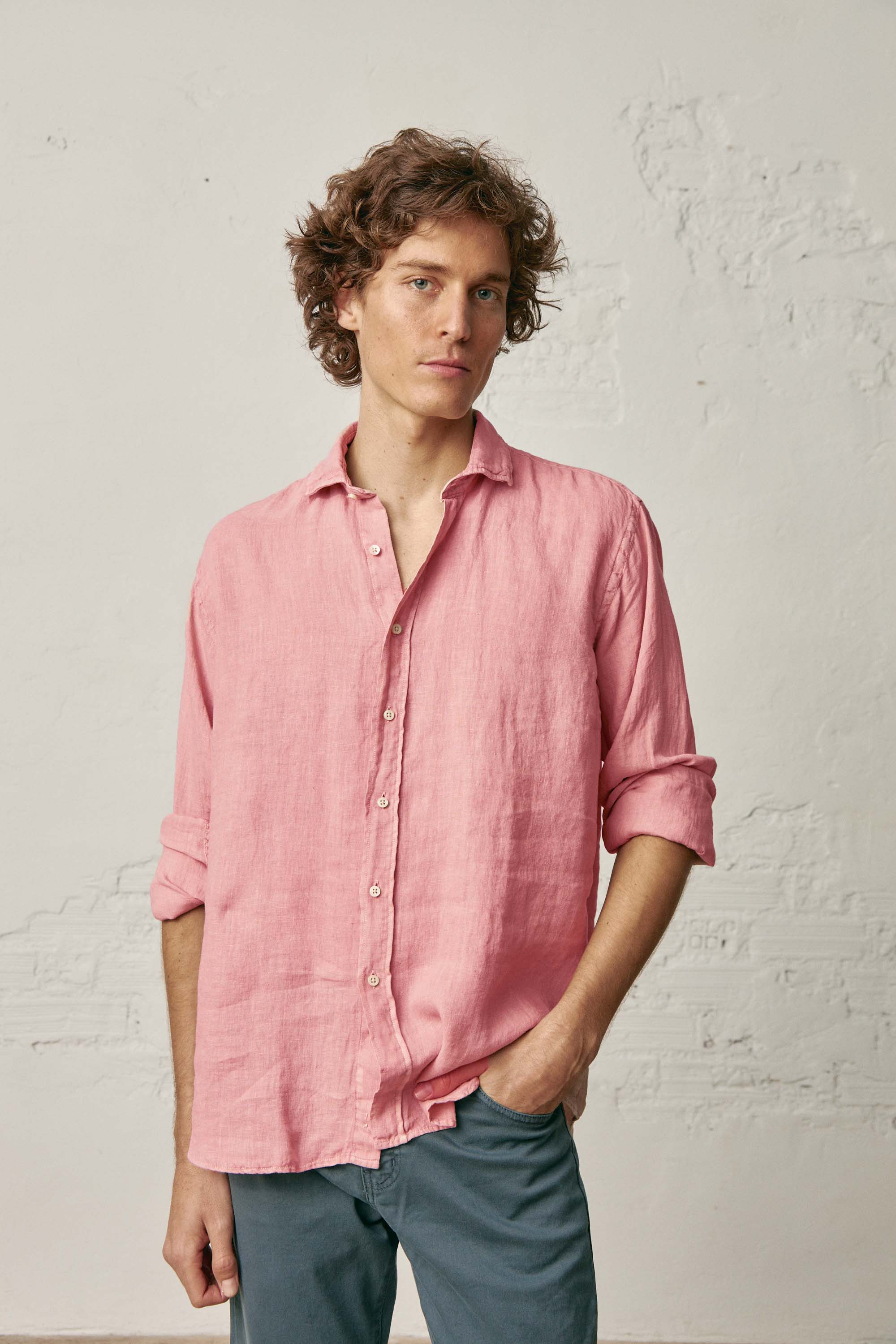 Camisa de Lino - Salmón - Fernando de Cárcer