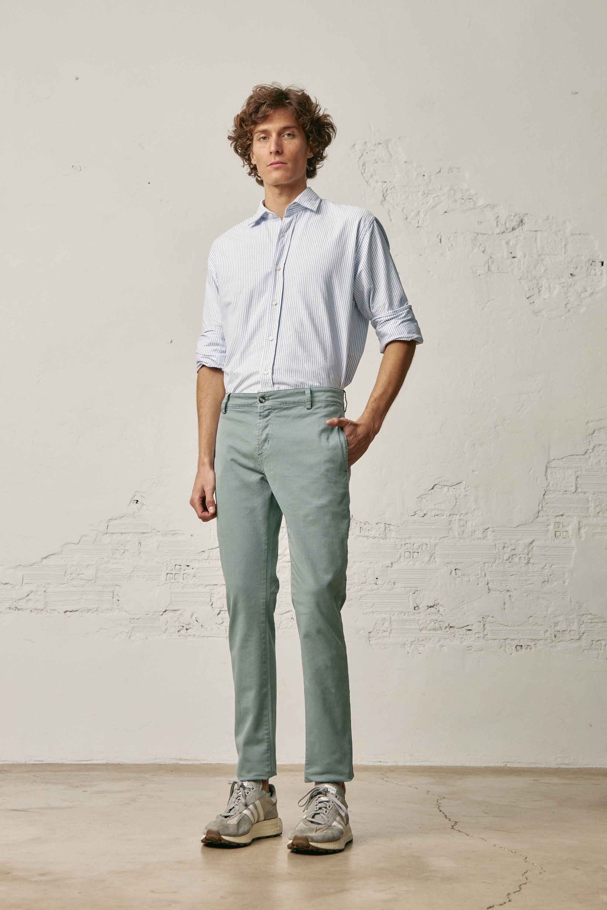 Camisa de Algodón - Rayas Azules y Blancas - Fernando de Cárcer