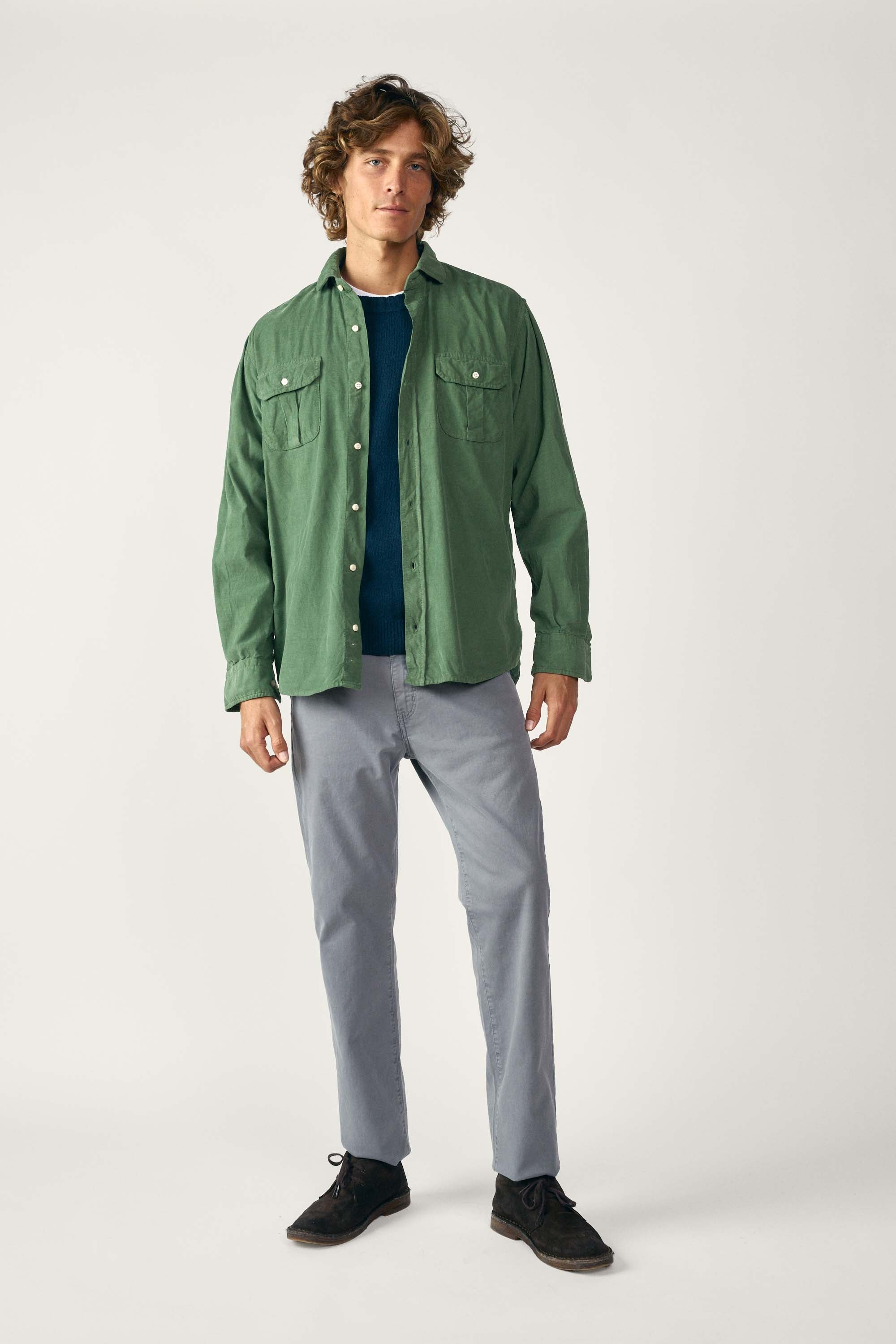 Camisa Micropana 2 Bolsillos - Verde