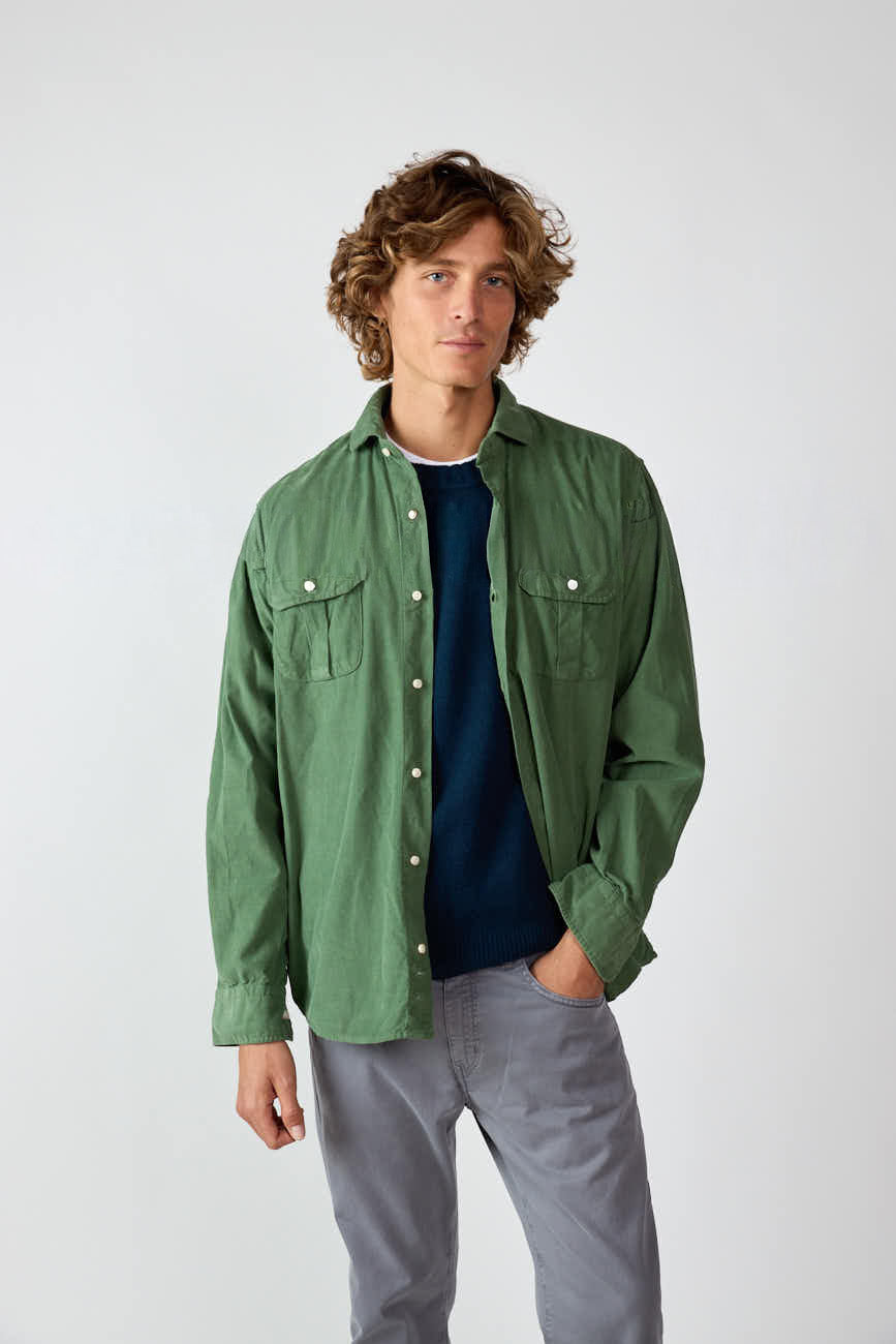 Camisa Micropana 2 Bolsillos - Verde