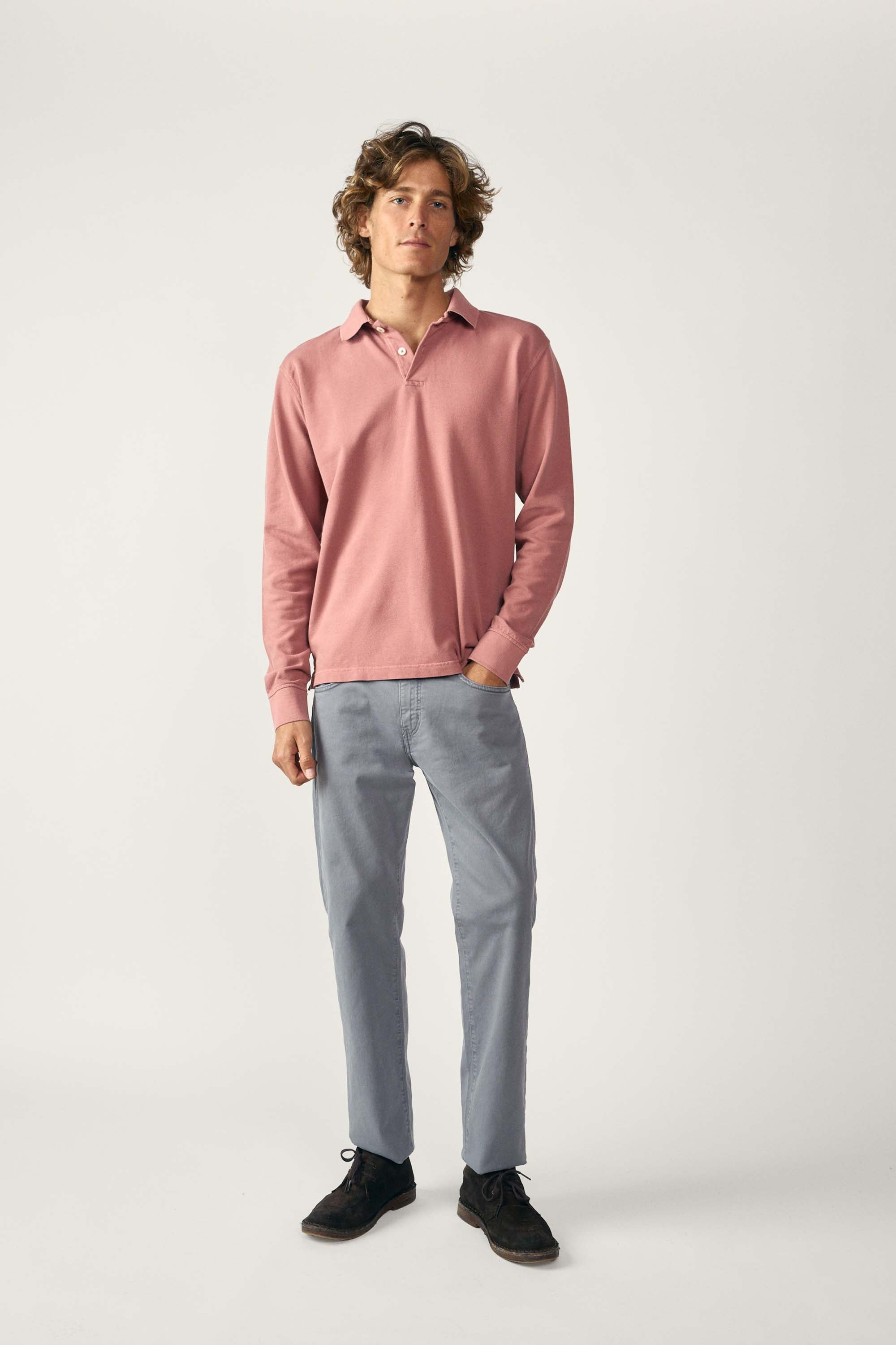 <tc>Polo</tc> Long Sleeve - Salmon