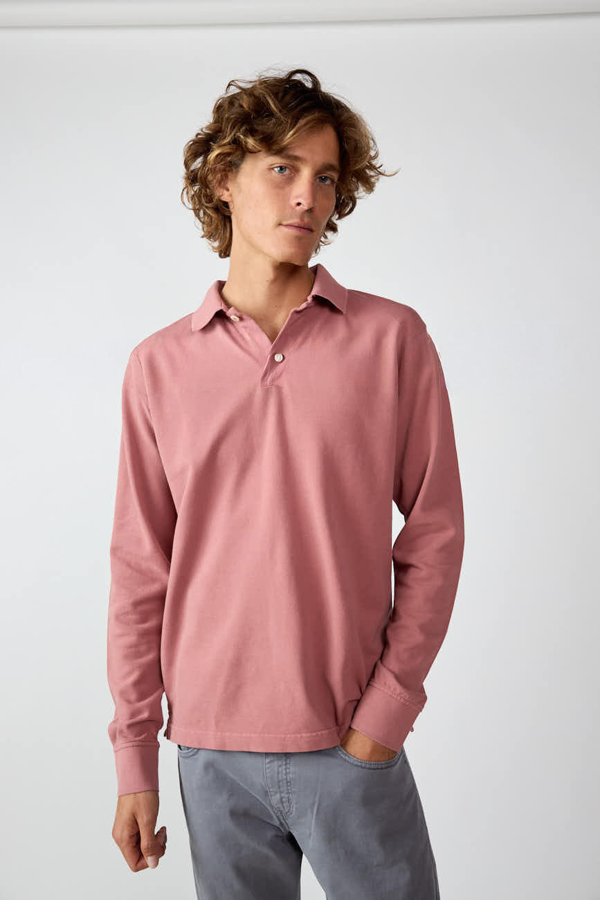 Polo Manga Larga - Salmon 30