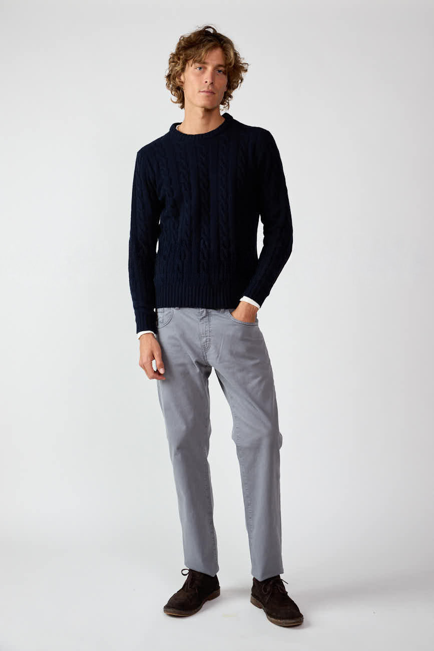 Jersey Cuello Redondo Ochos - Azul Marino