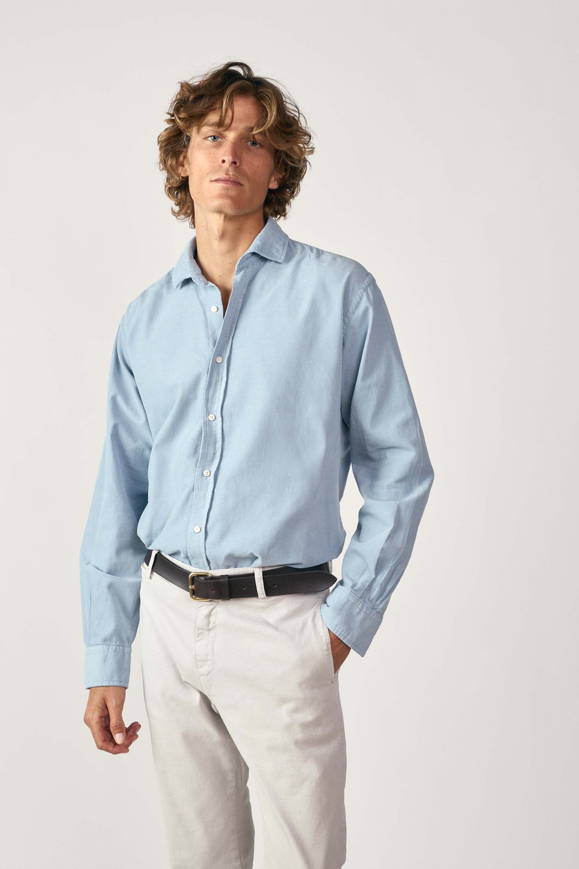 Camisa Micropana - Azul Claro