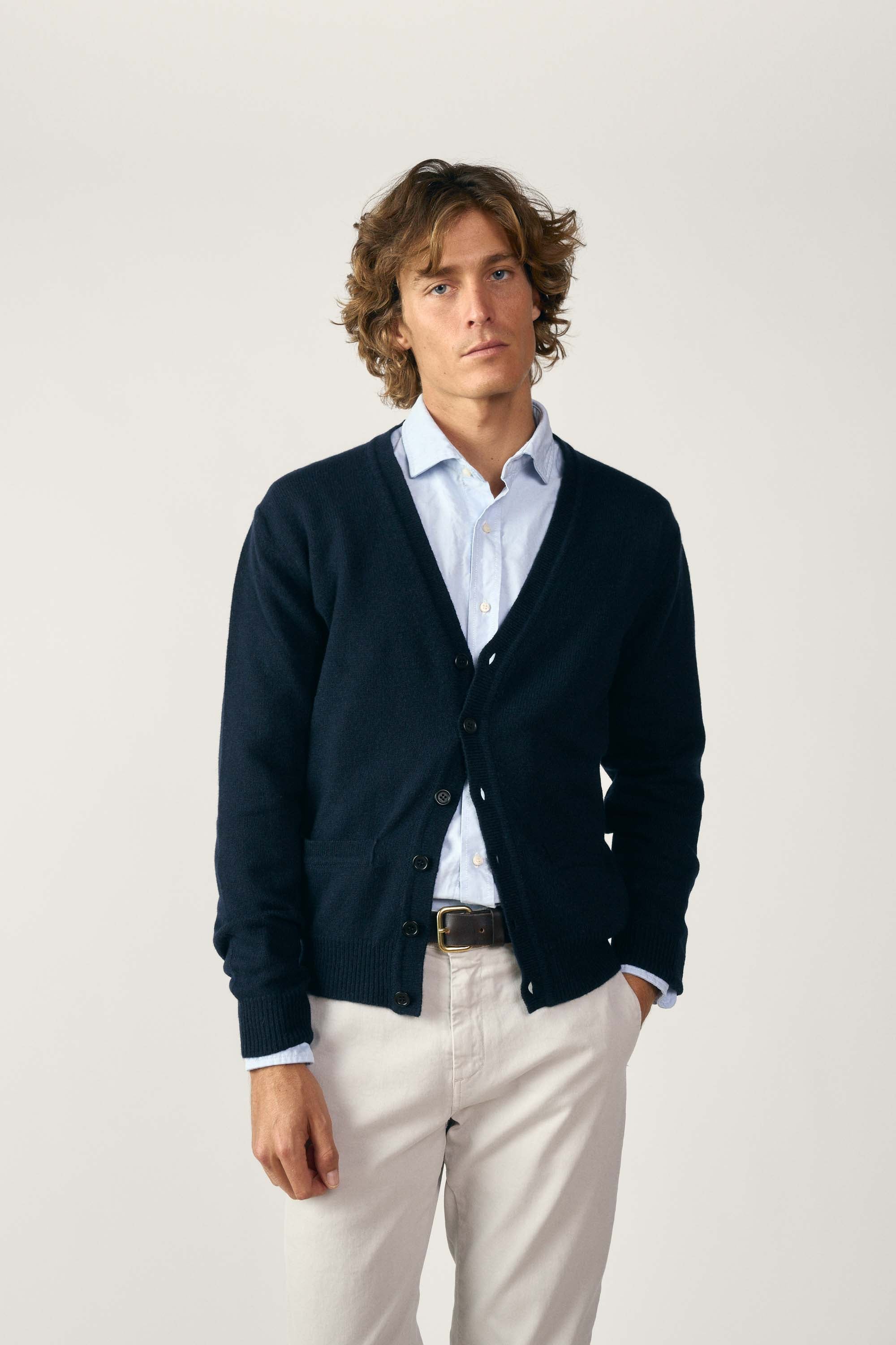 Cardigan Sheetland - Azul Marino