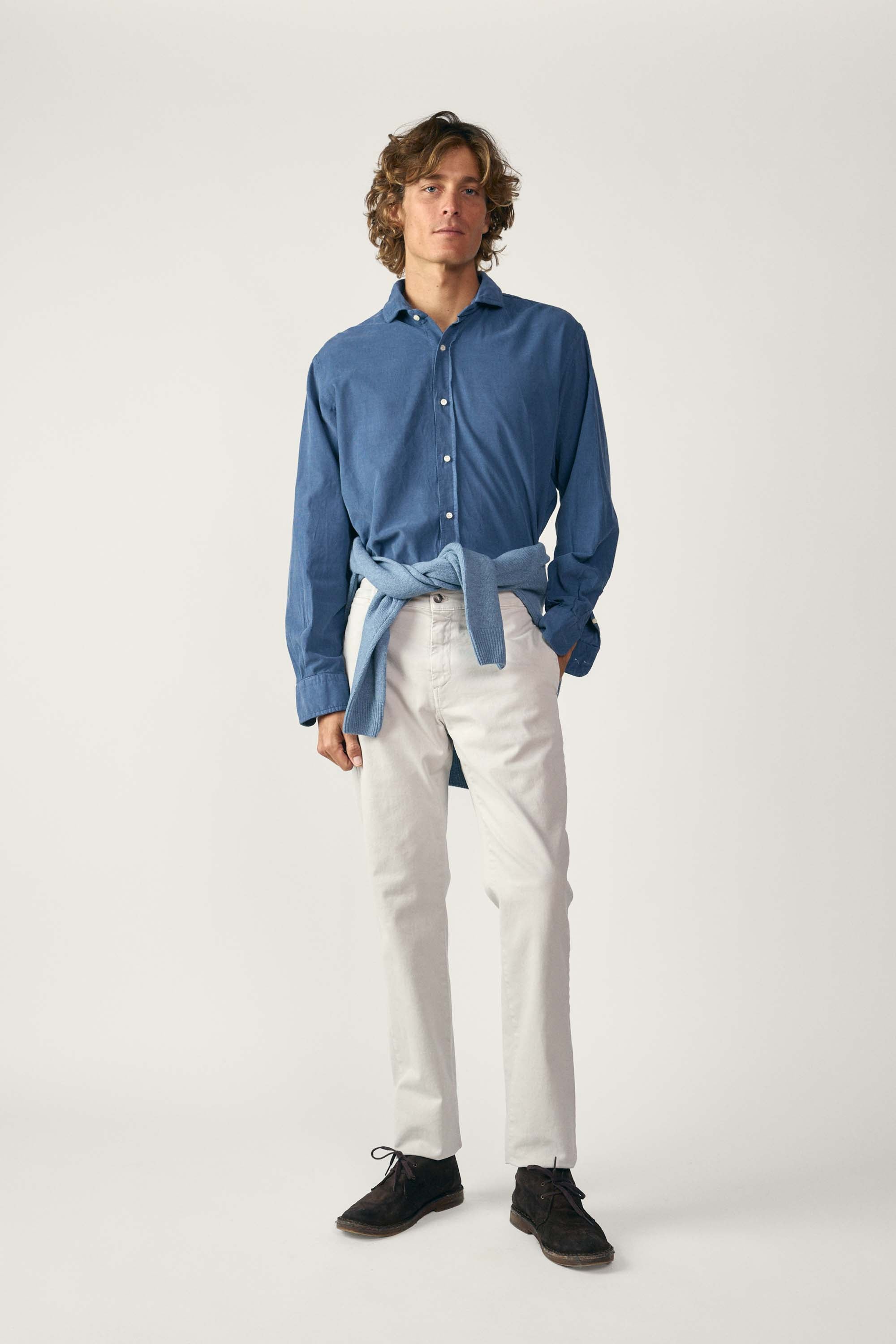 Camisa Micropana - Azul Marino