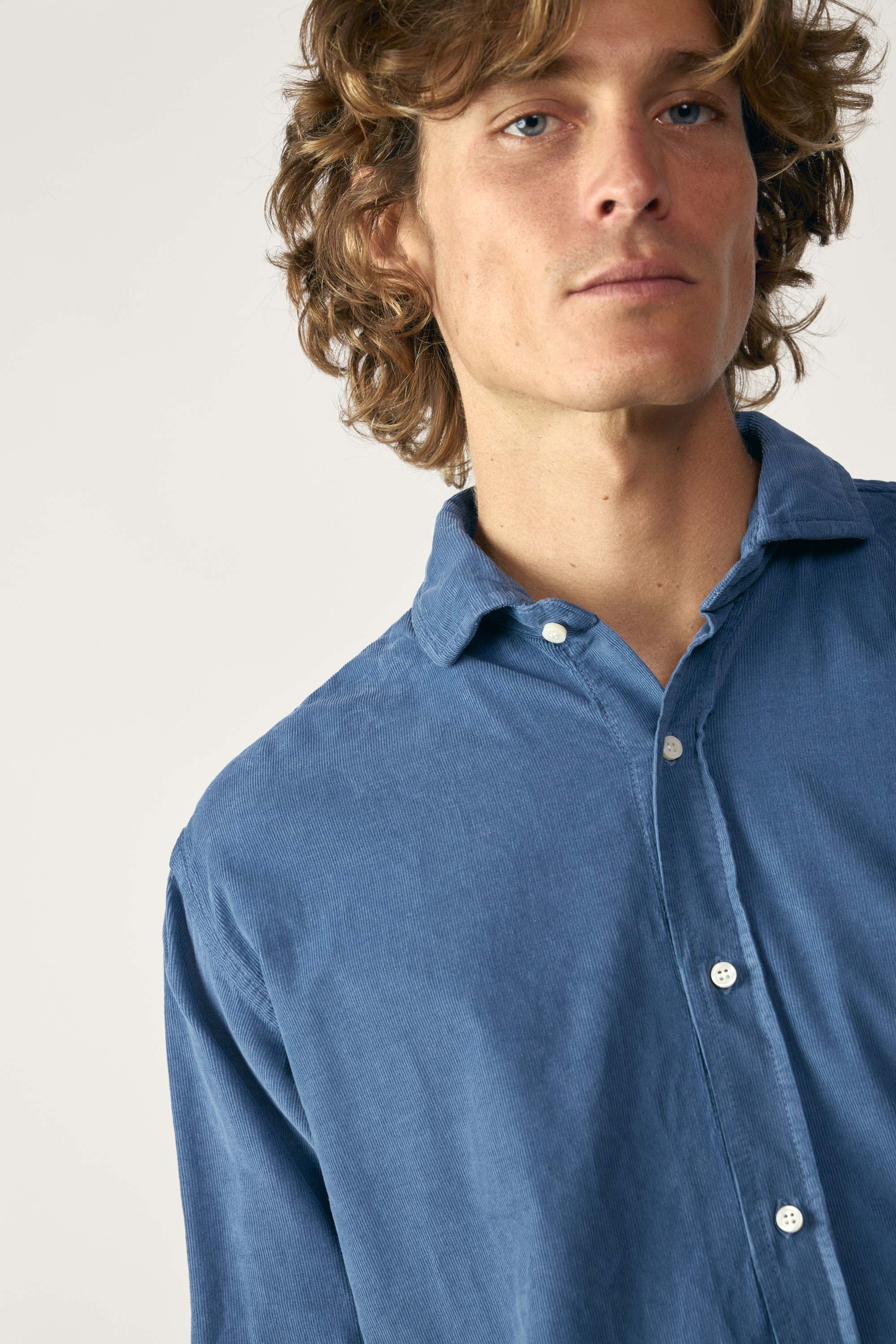 Camisa Micropana - Azul Marino