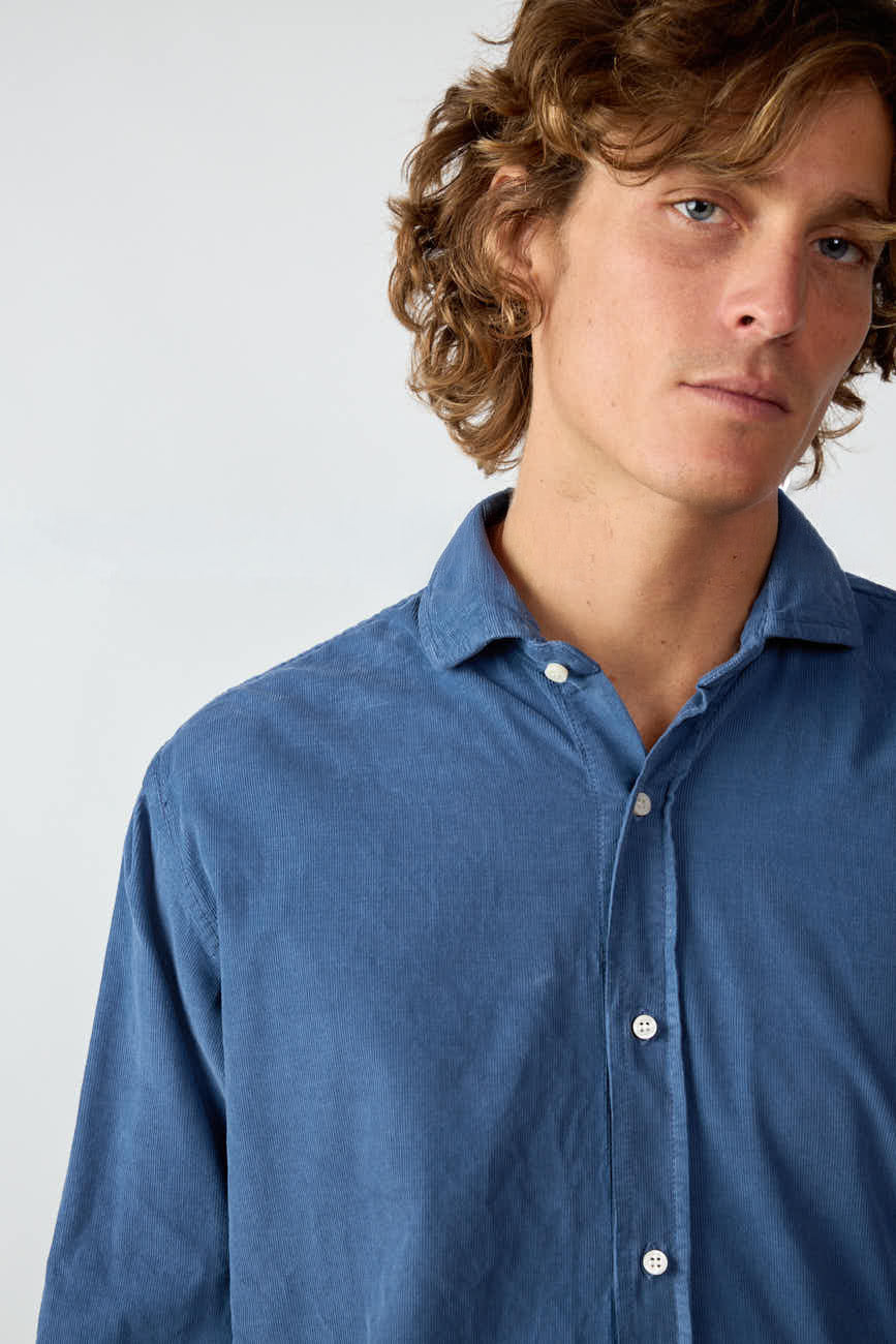 Camisa Micropana - Azul Marino