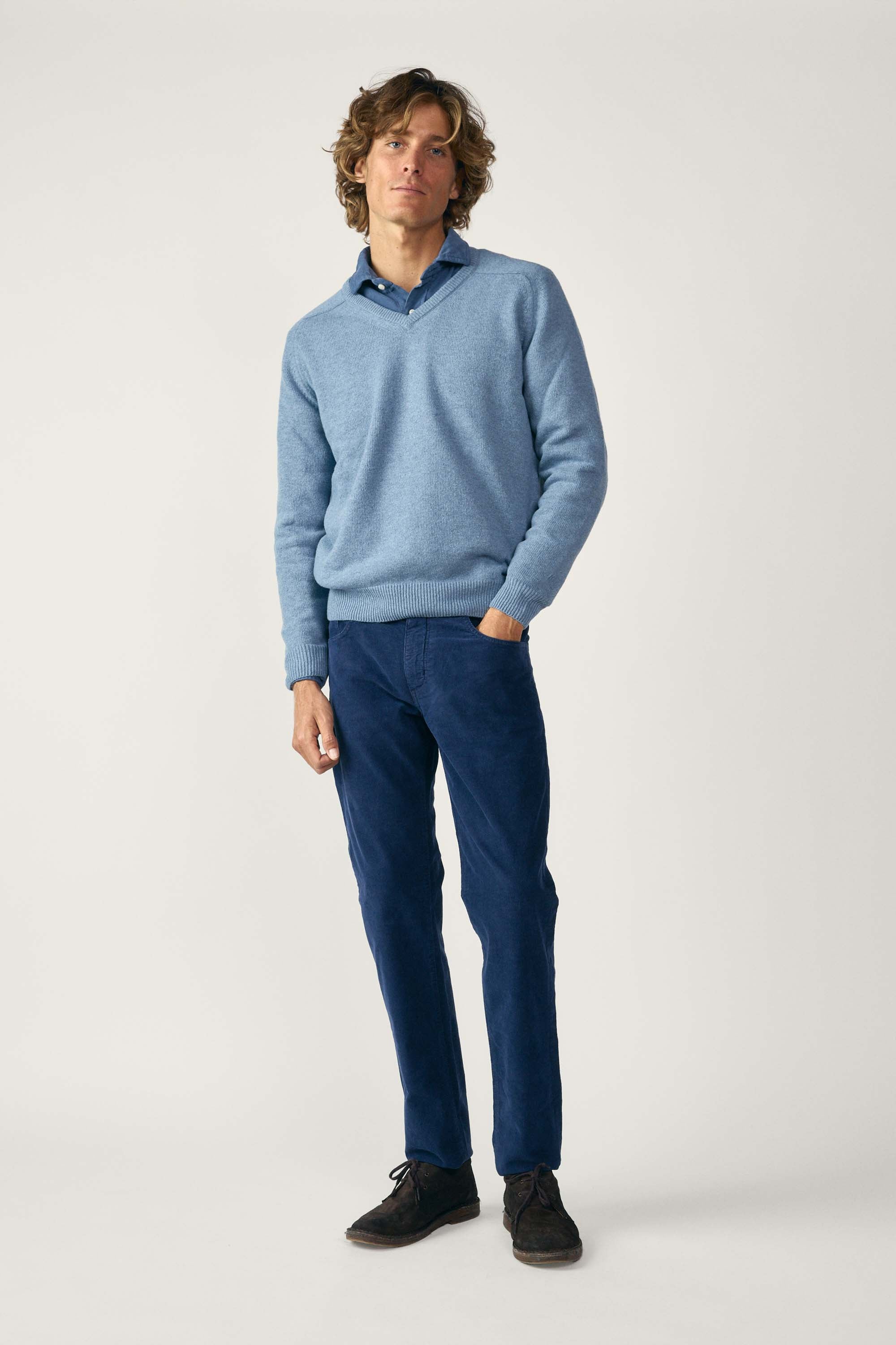 Pantalón Cinco Bolsillos Micropana - Azul Marino