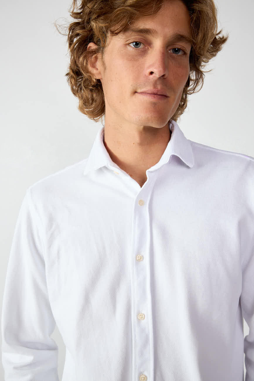 Camisa de Piqué - Blanco