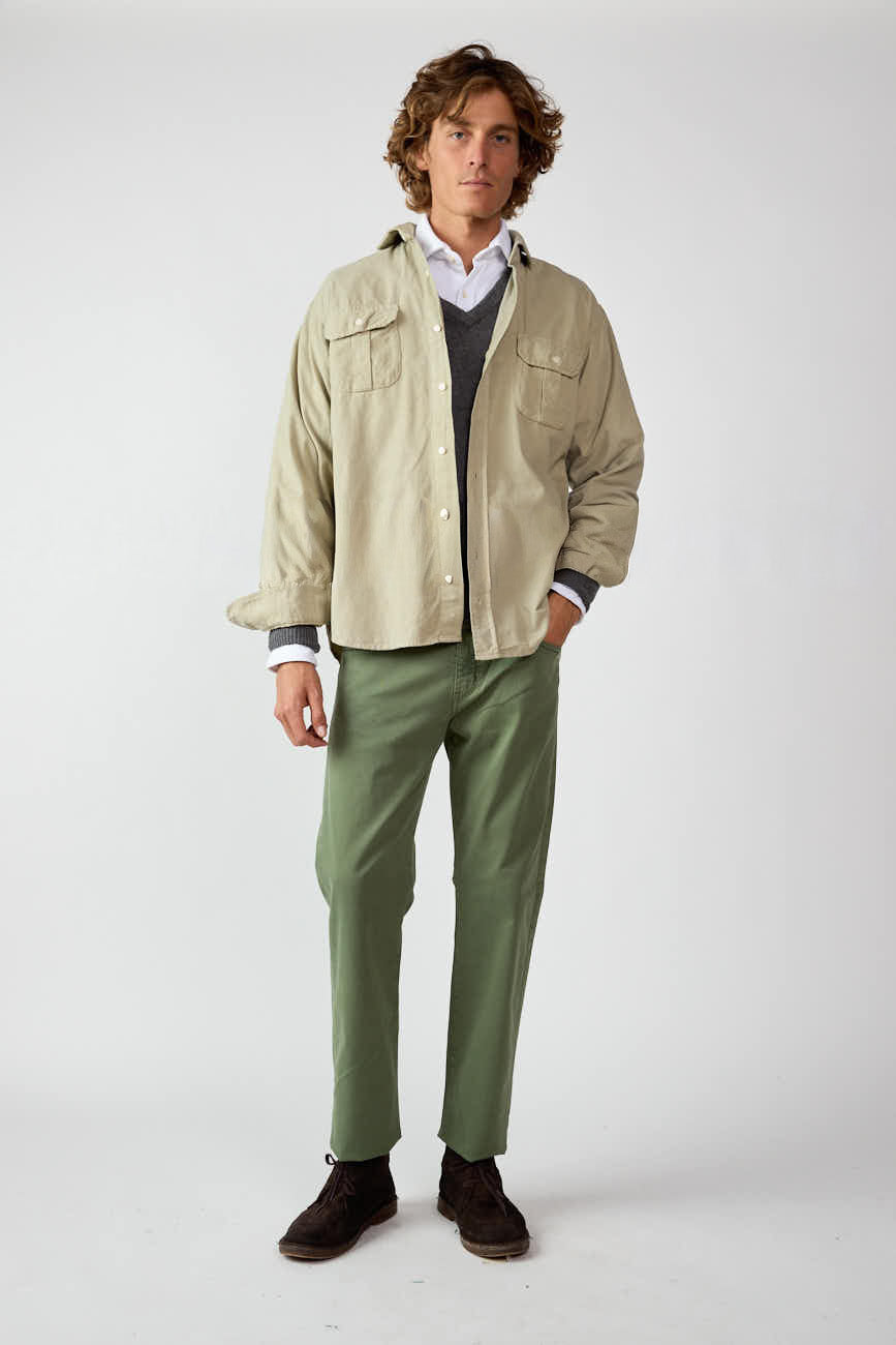 Camisa Micropana 2 Bolsillos - Camel