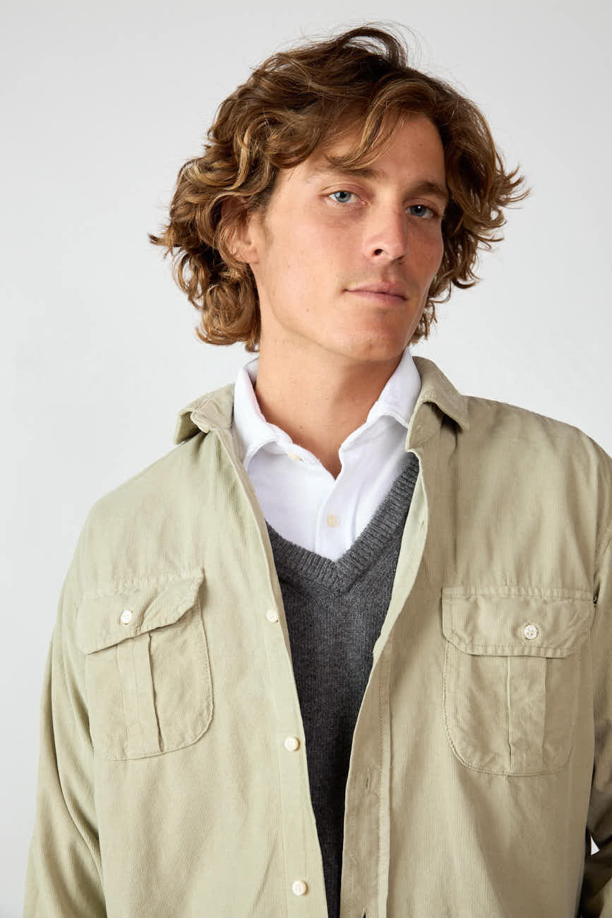 Camisa Micropana 2 Bolsillos - Camel