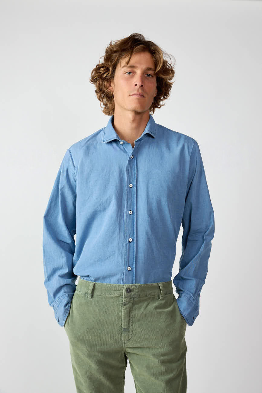 Camisa de Algodón - Vaquera Clara