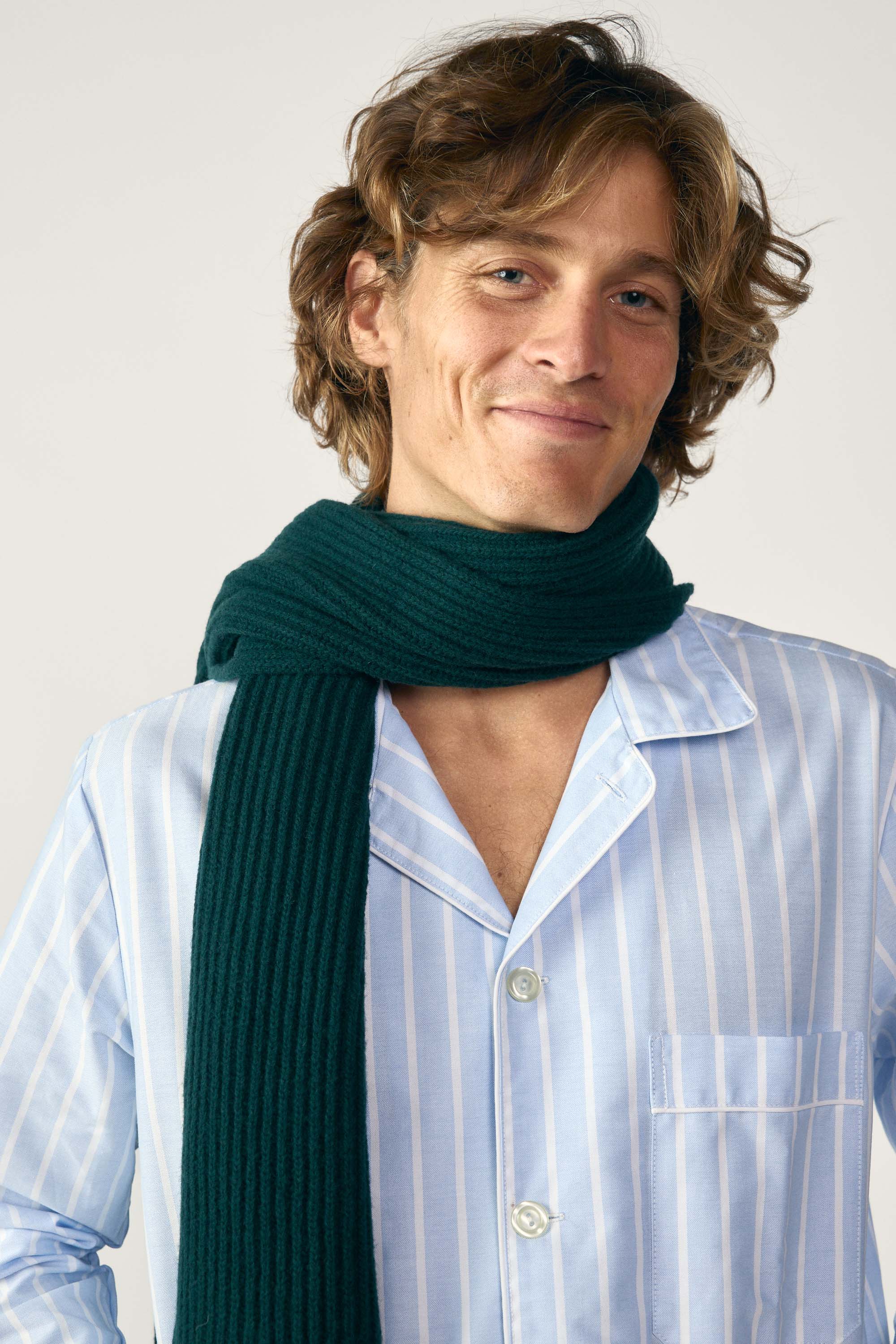 Pijama - Oxford Azul Celeste y Rayas