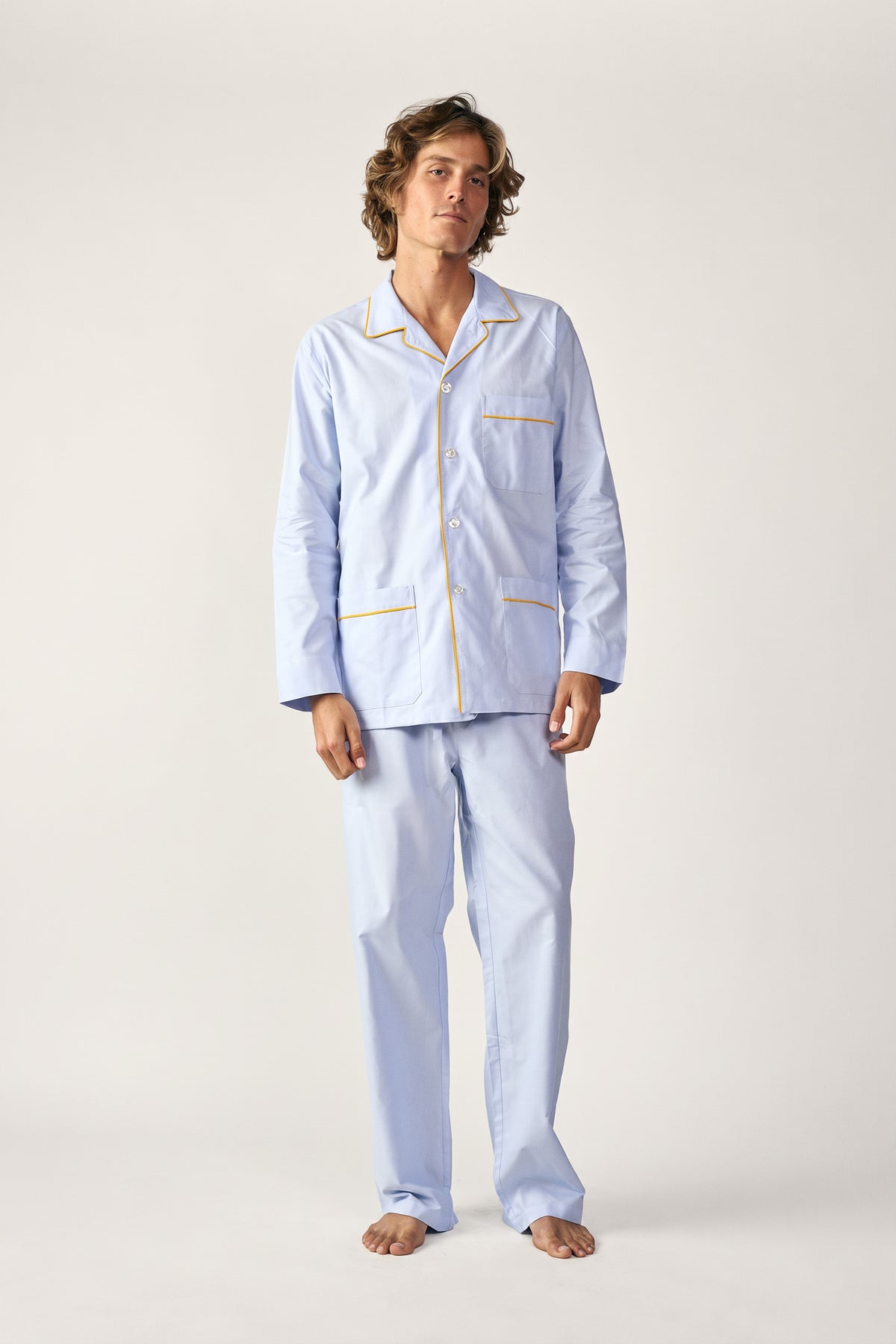 Pijama Algodon - Azul y Amarillo