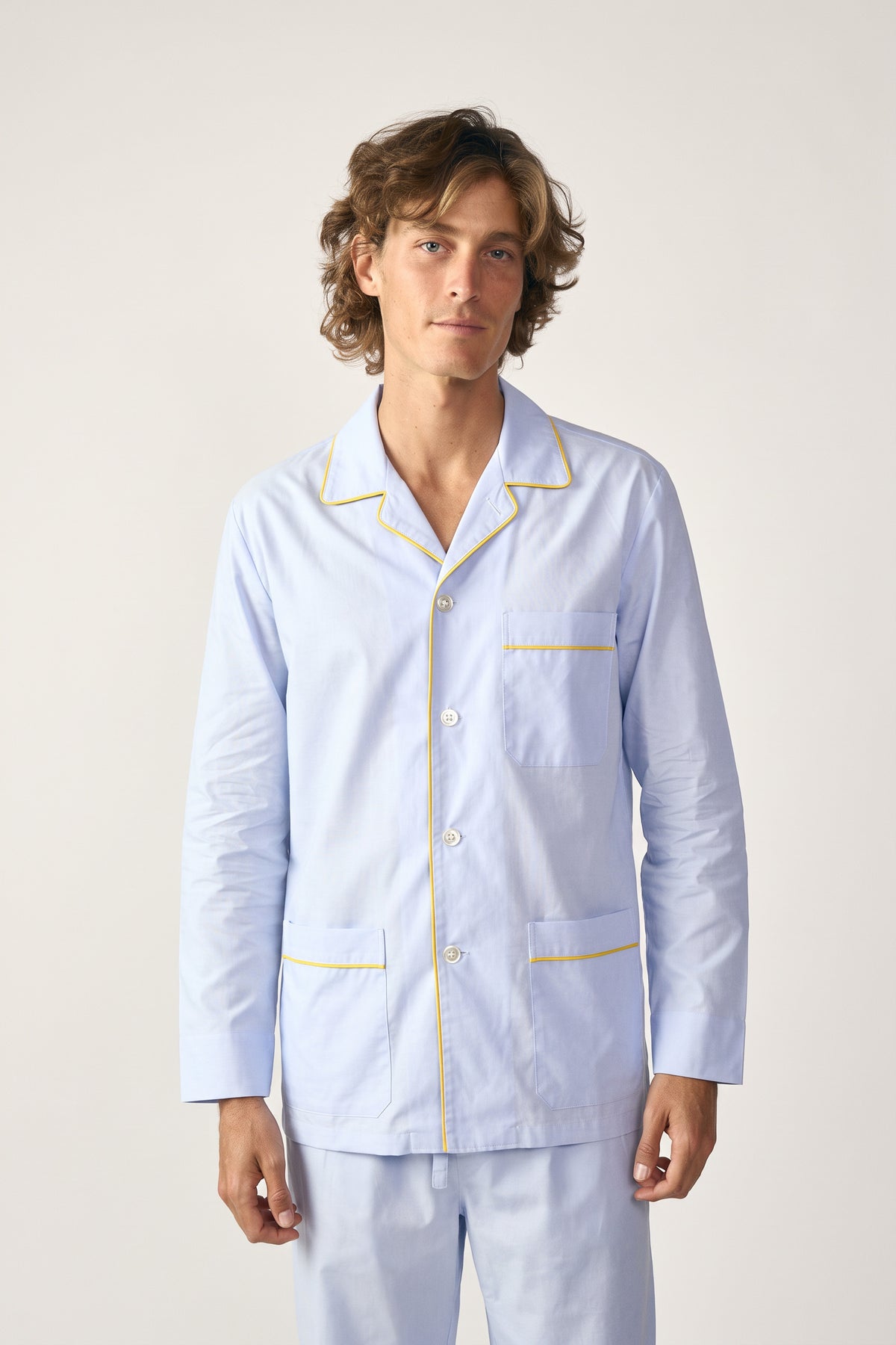Pijama Algodon - Azul y Amarillo