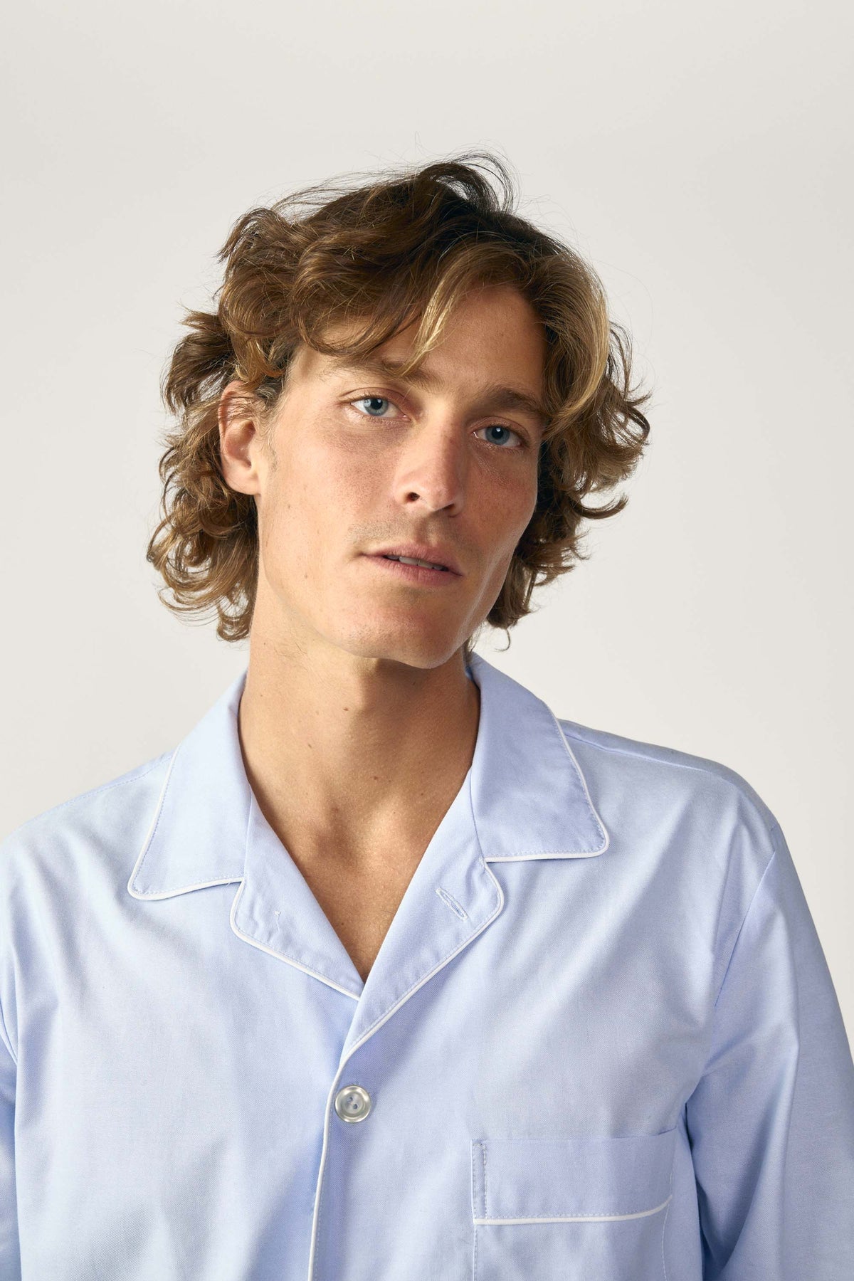 Pijama Algodon - Oxford Azul