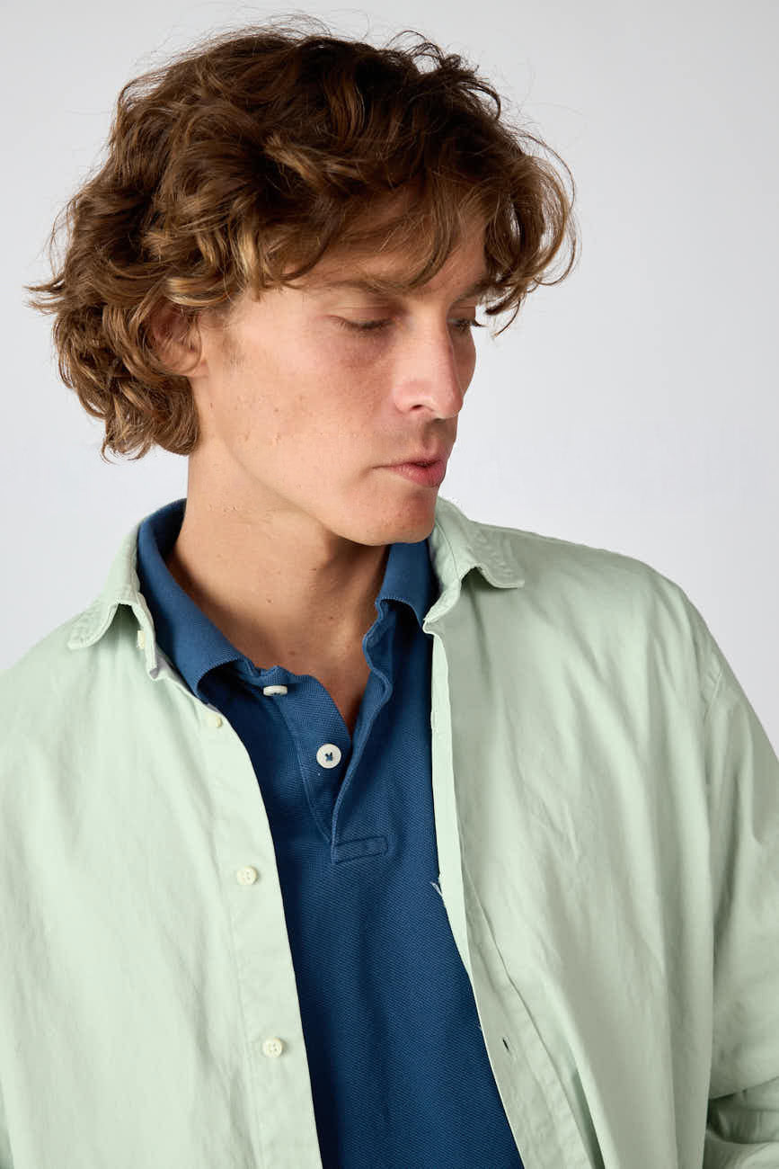 Camisa De Popelín - Verde Claro