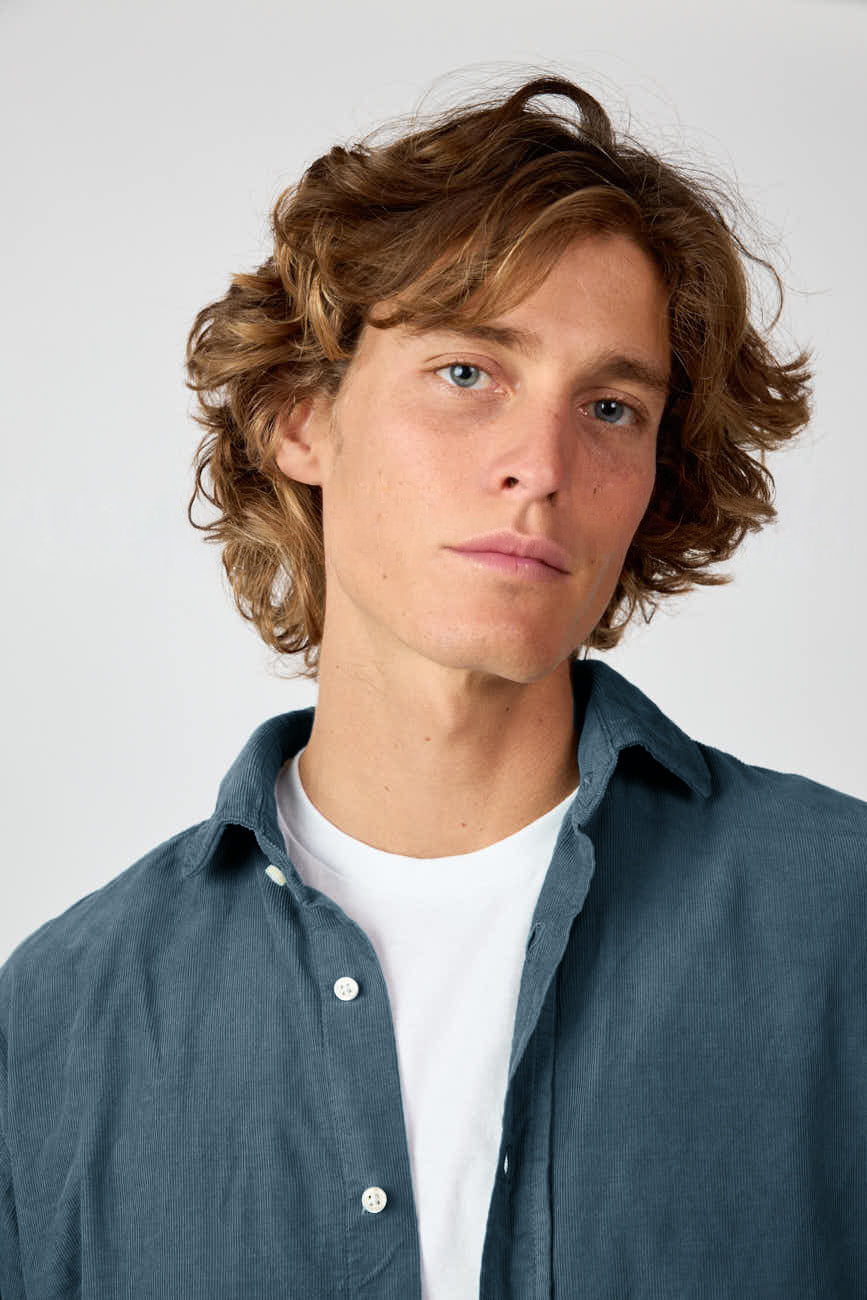 Camisa Micropana - Azul Petrólero