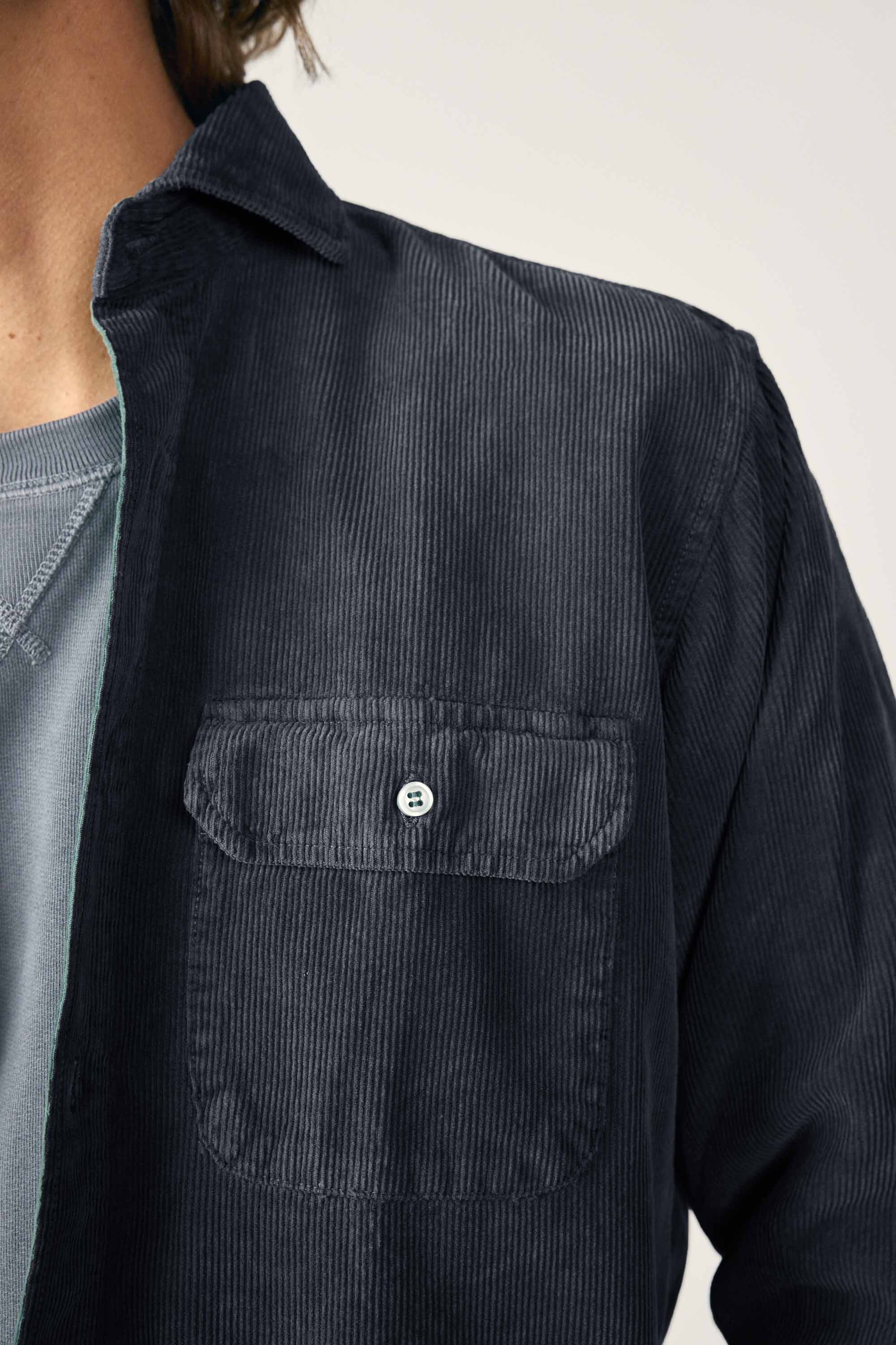 Camisa de Pana Dos Bolsillos - Azul Marino