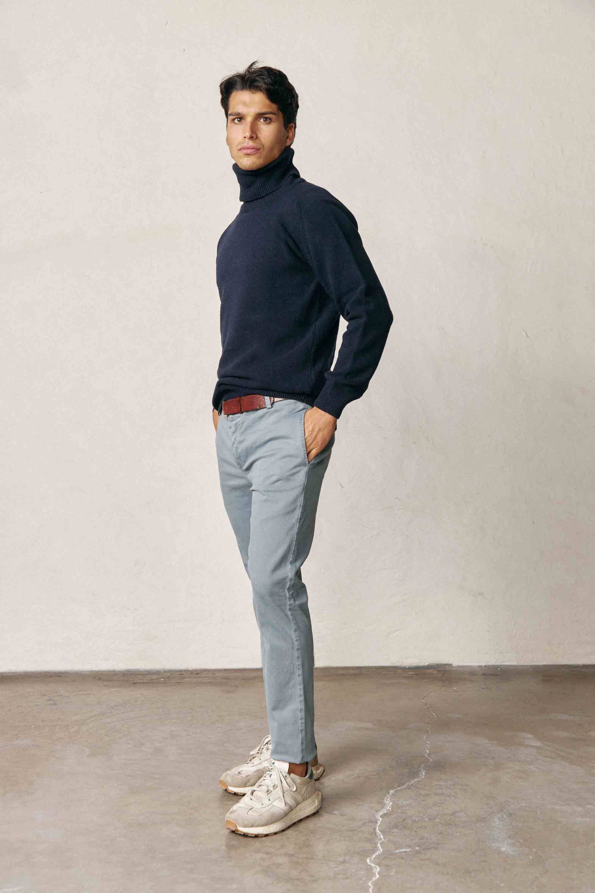 Jersey Cuello Vuelto Lambswool - Azul Marino - Fernando de Cárcer