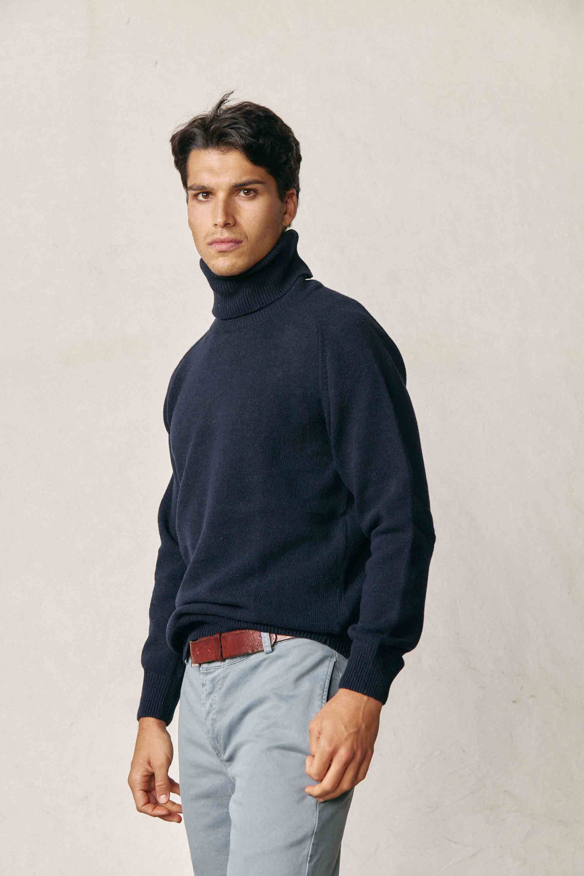 Jersey Cuello Vuelto Lambswool - Azul Marino - Fernando de Cárcer