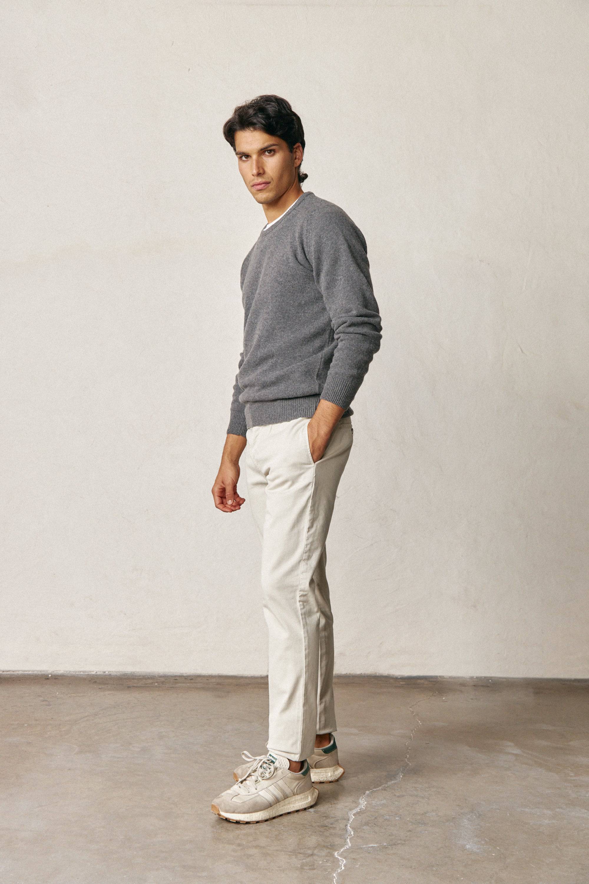 Jersey Cuello Redondo Lambswool - Gris Oscuro - Fernando de Cárcer