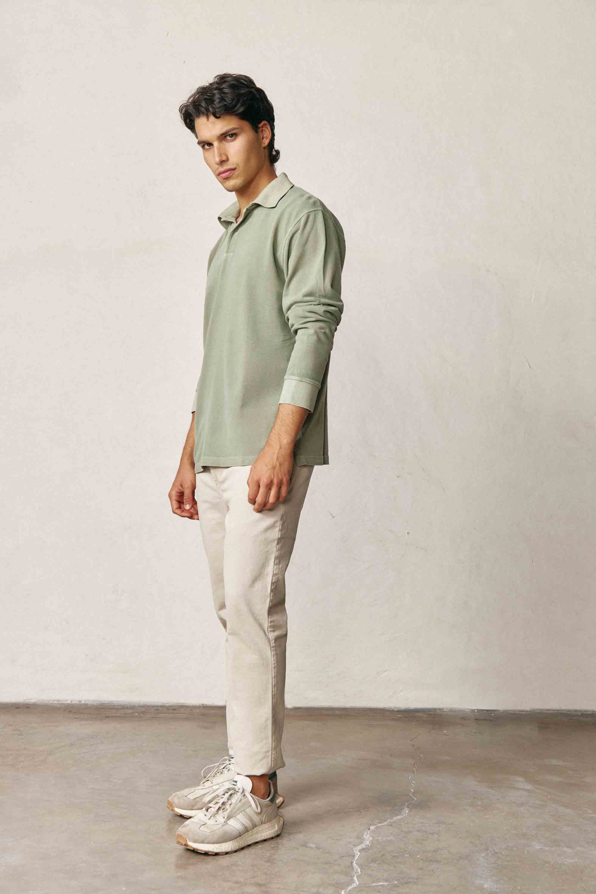 Polo Manga Larga - Verde Claro - Fernando de Cárcer