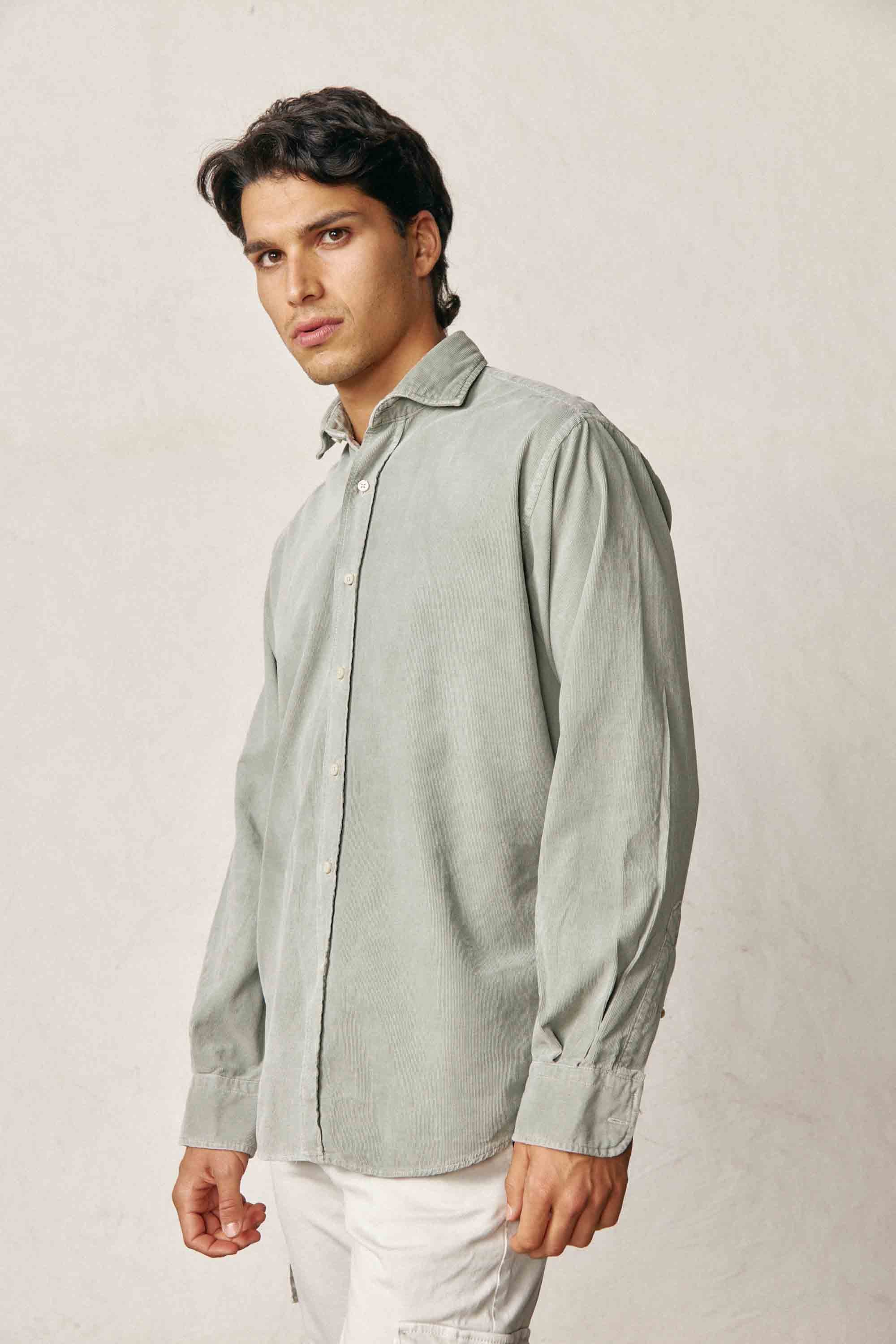 Camisa Micropana - Verde Lavado
