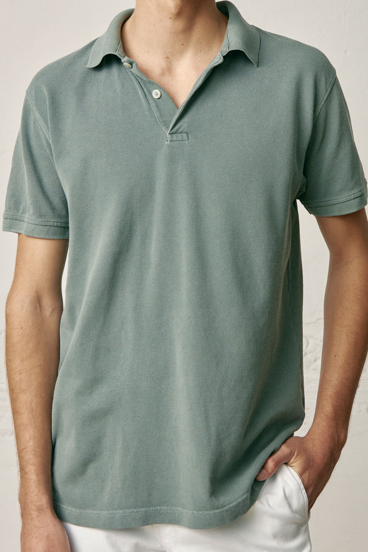 Polo Manga Corta - Verde Lavado - Fernando de Cárcer