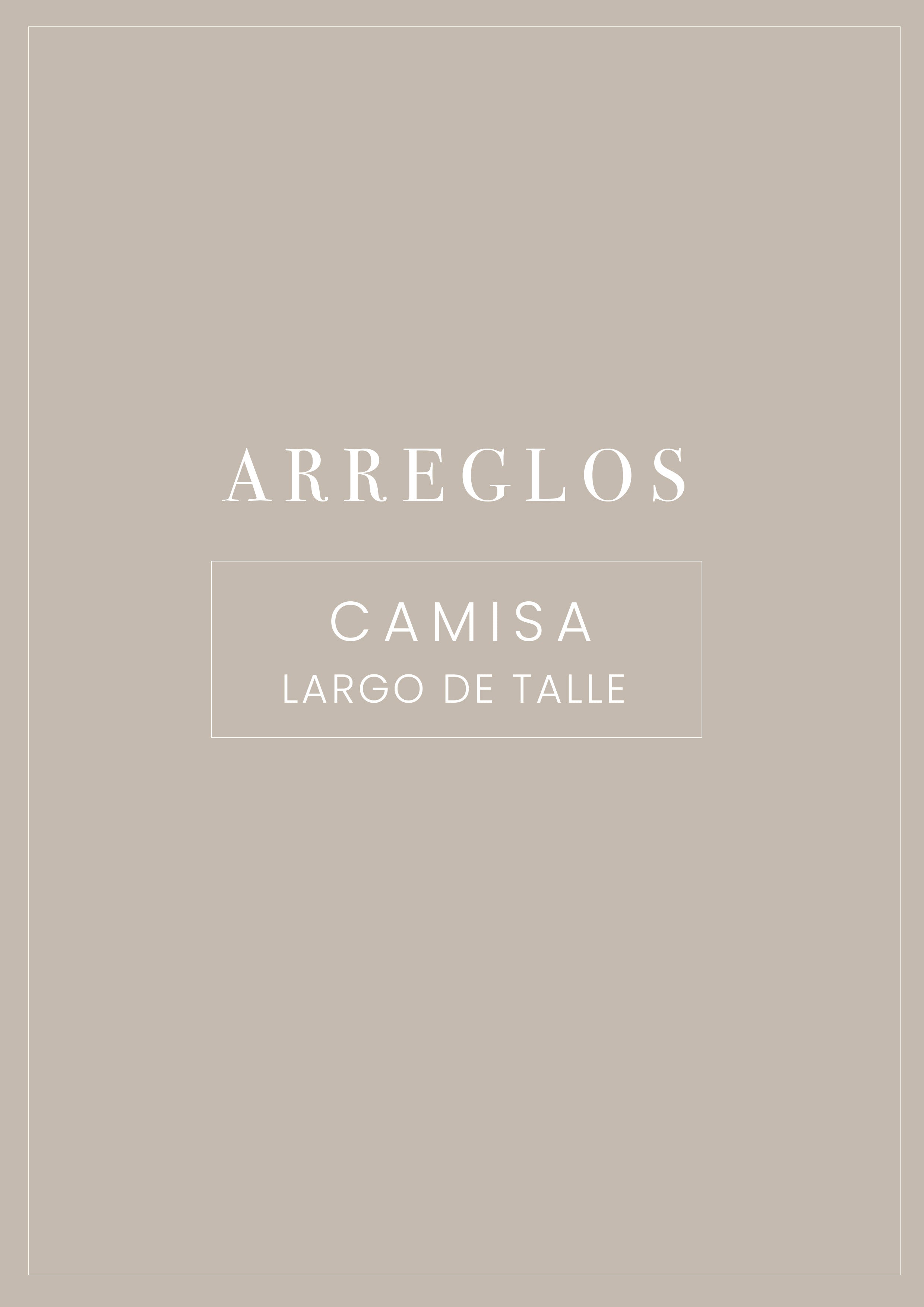 Arreglo Camisa - Largo