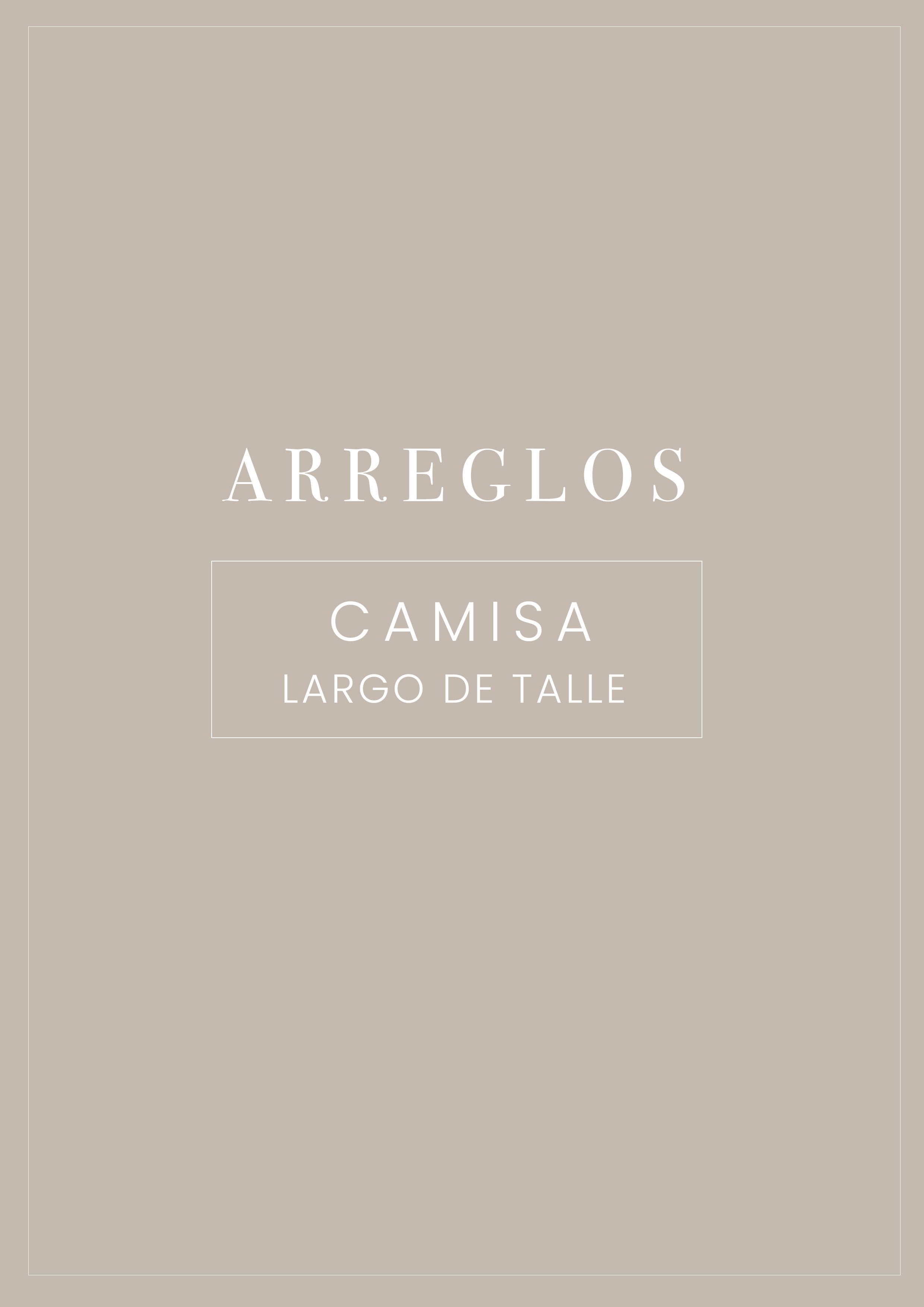 Arreglo Camisa - Largo